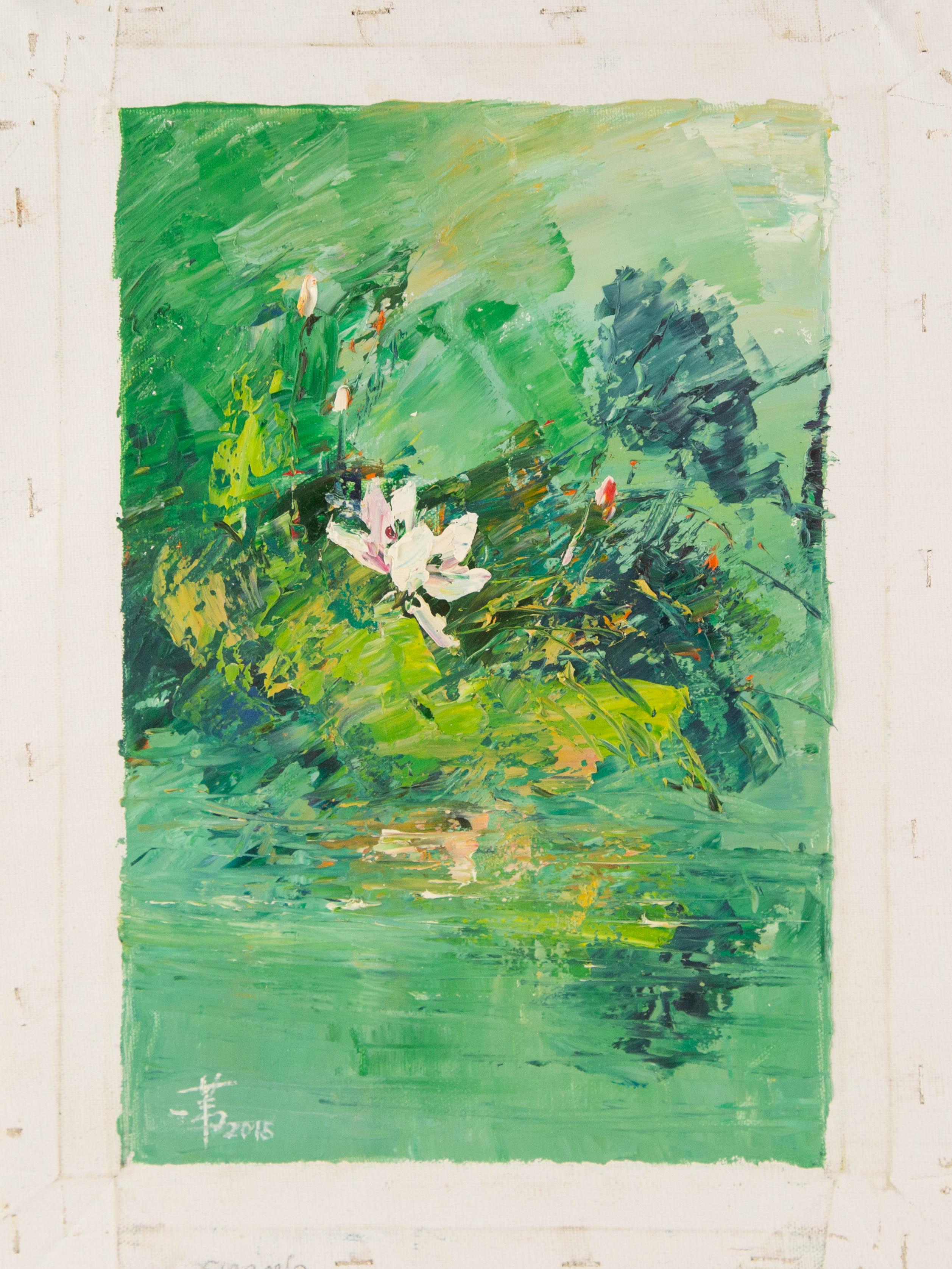 Jiwei Chen Floral Original Öl auf Leinwand 