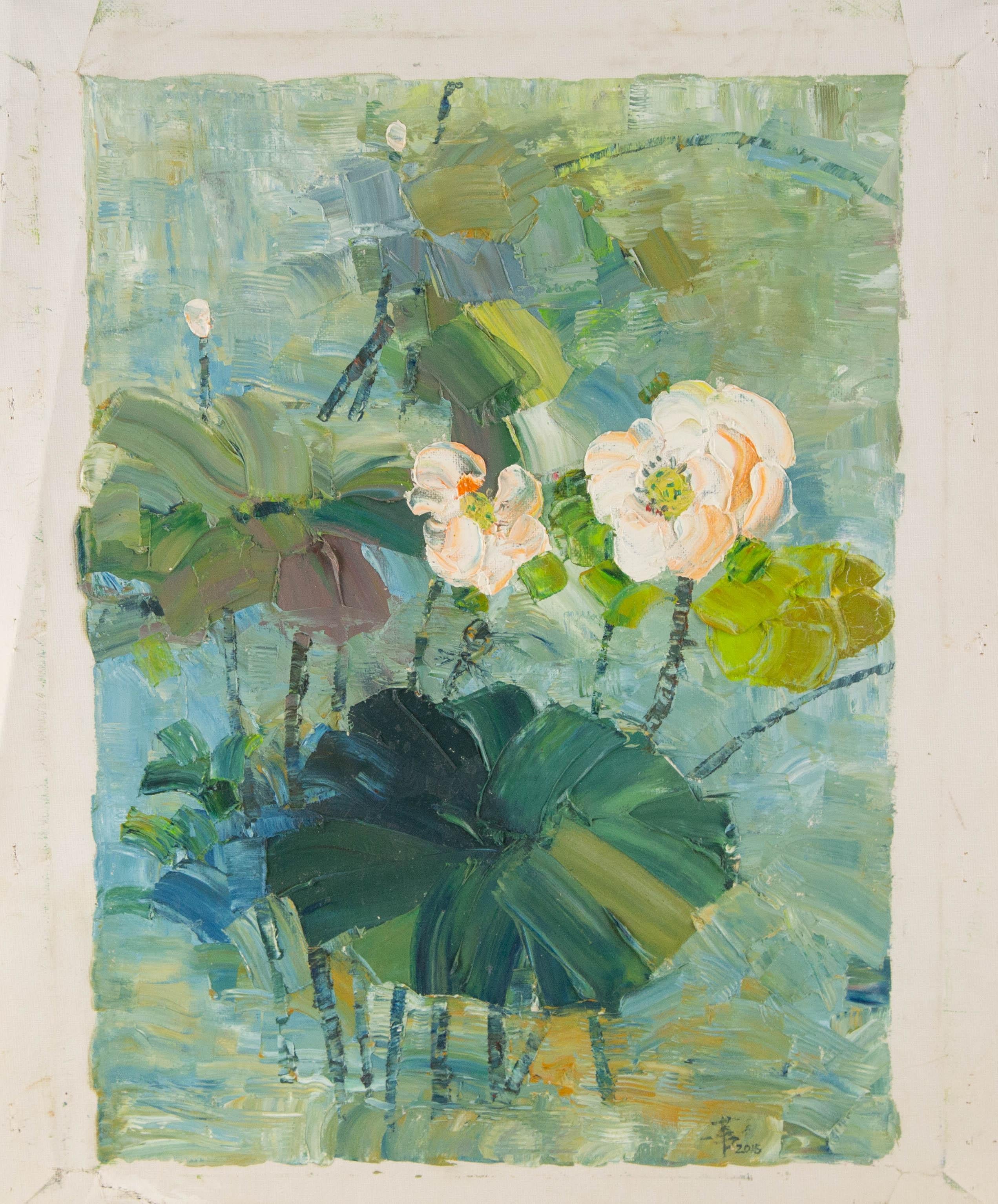 Jiwei Chen Floral Original Öl auf Leinwand 