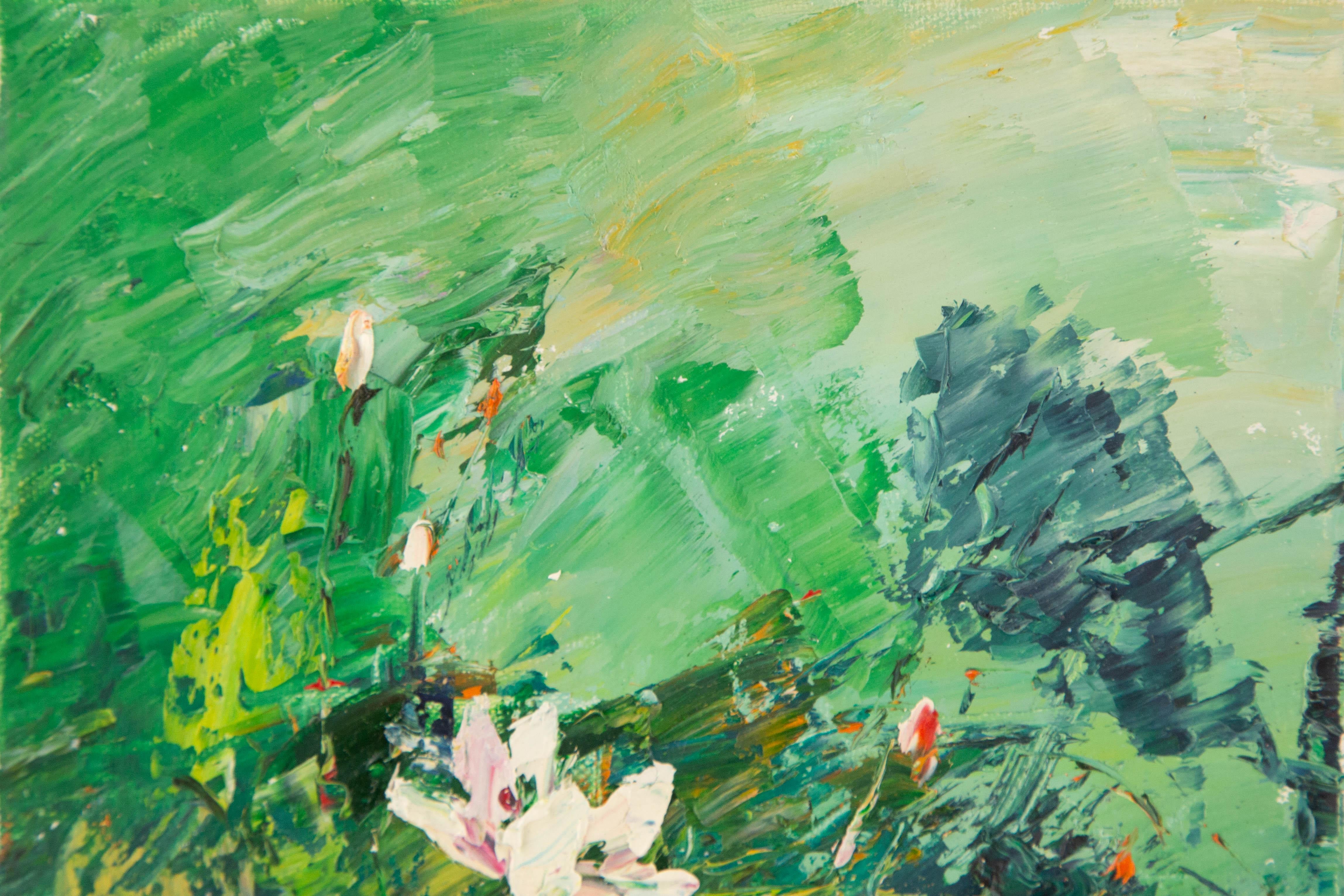 Jiwei Chen Floral Original Öl auf Leinwand 