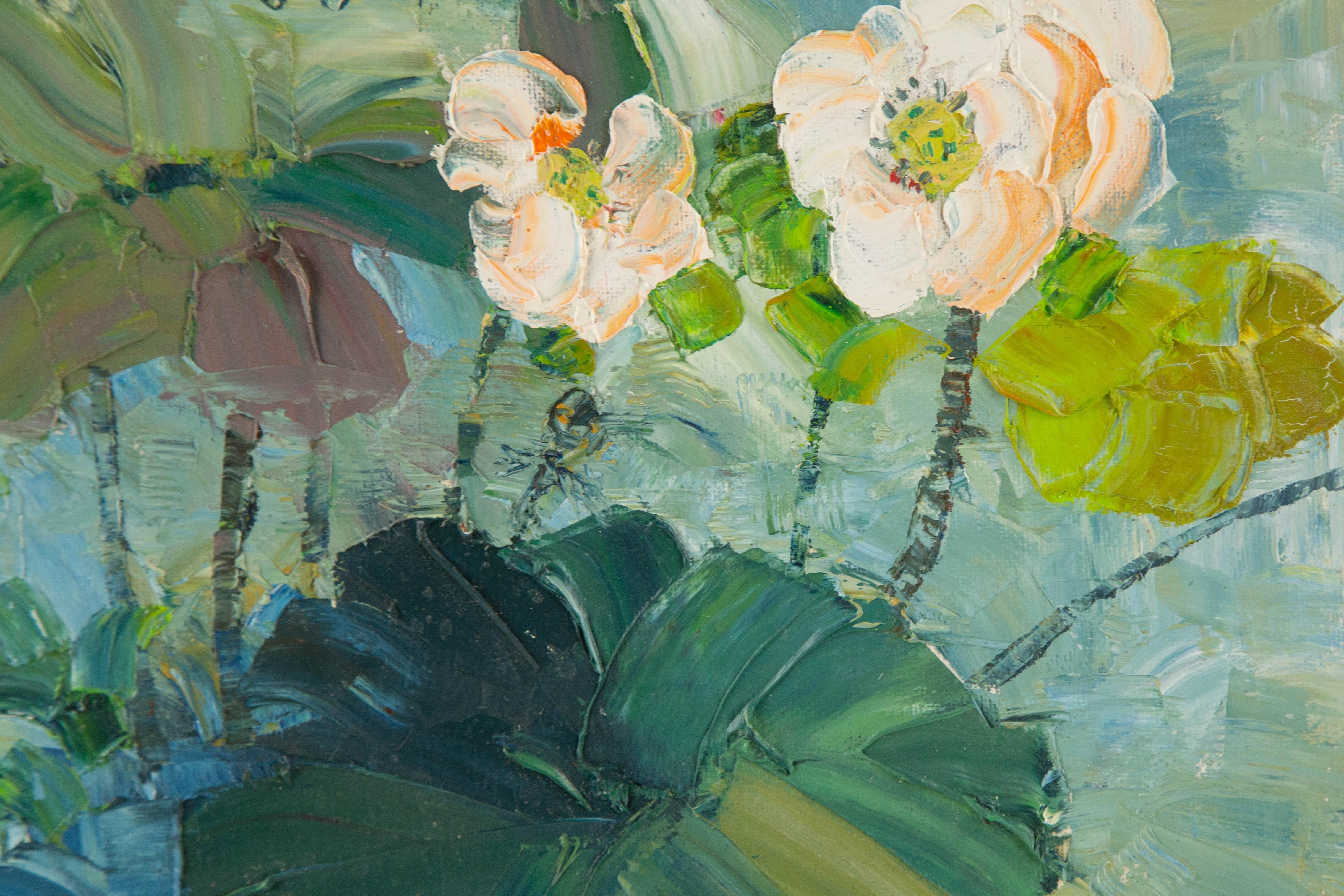 Jiwei Chen Floral Original Öl auf Leinwand 