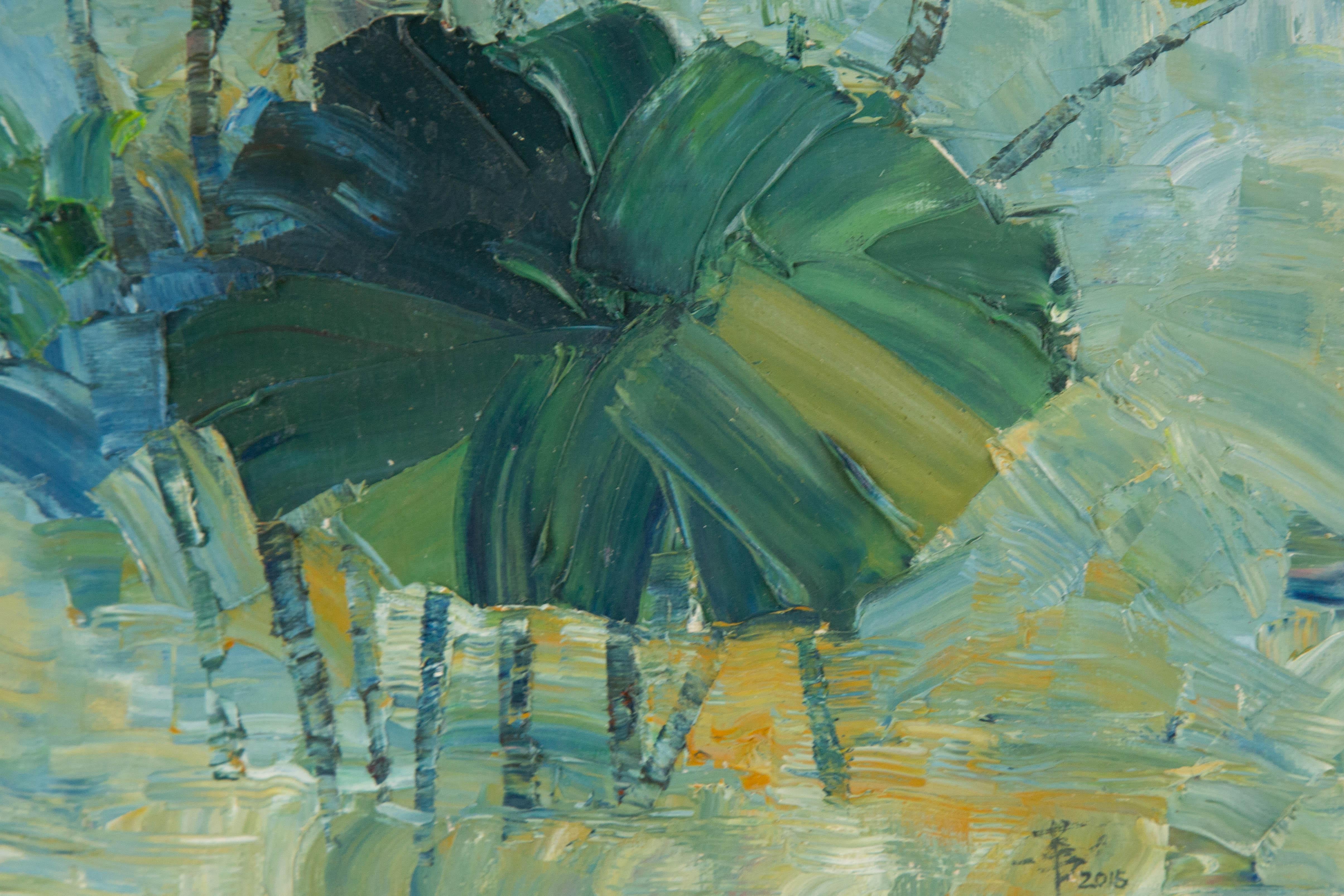 Jiwei Chen Floral Original Öl auf Leinwand 