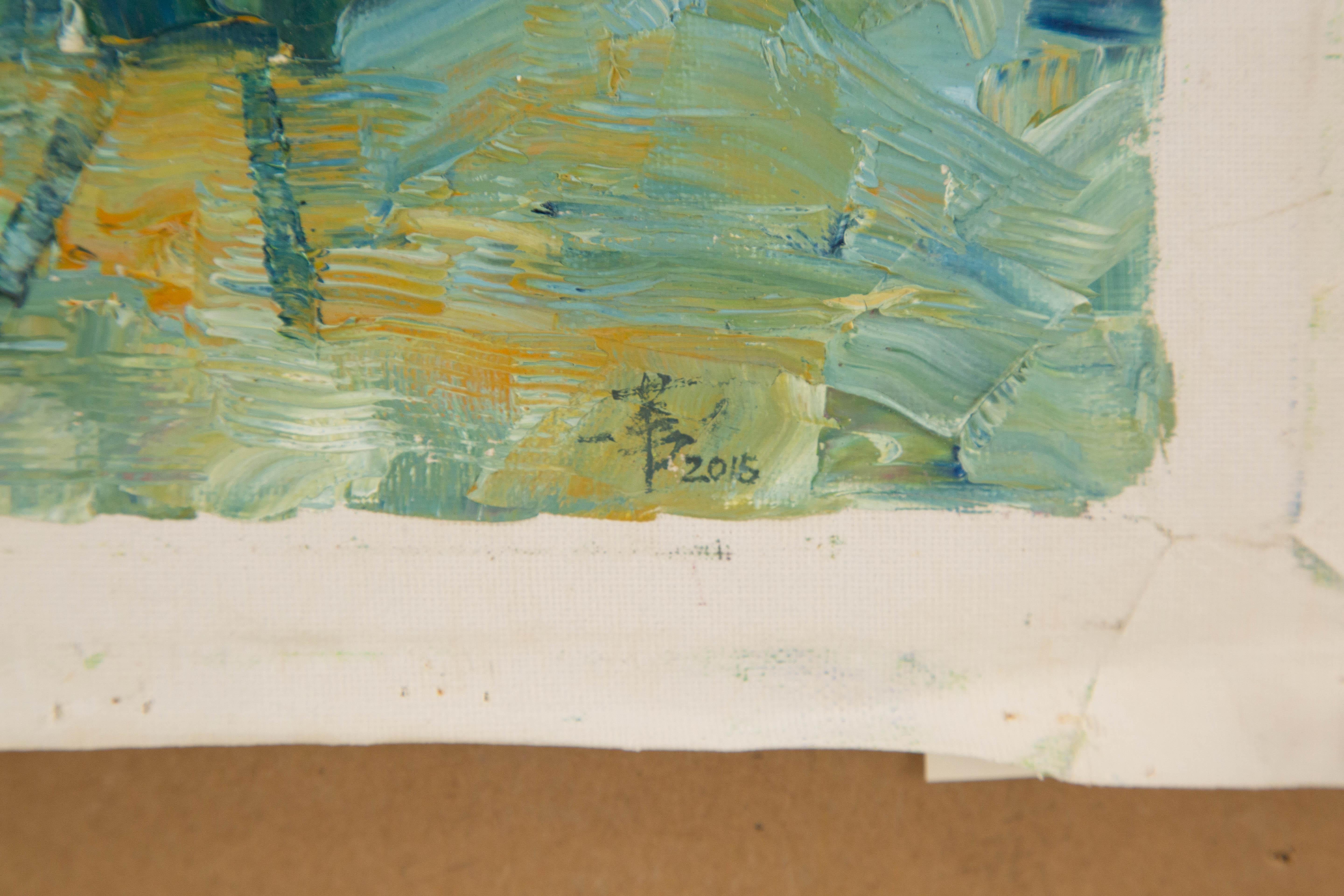 Jiwei Chen Floral Original Öl auf Leinwand 