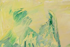 JiWei Chen Impressionist Original Oil Painting "Lotus Series - Light Green"