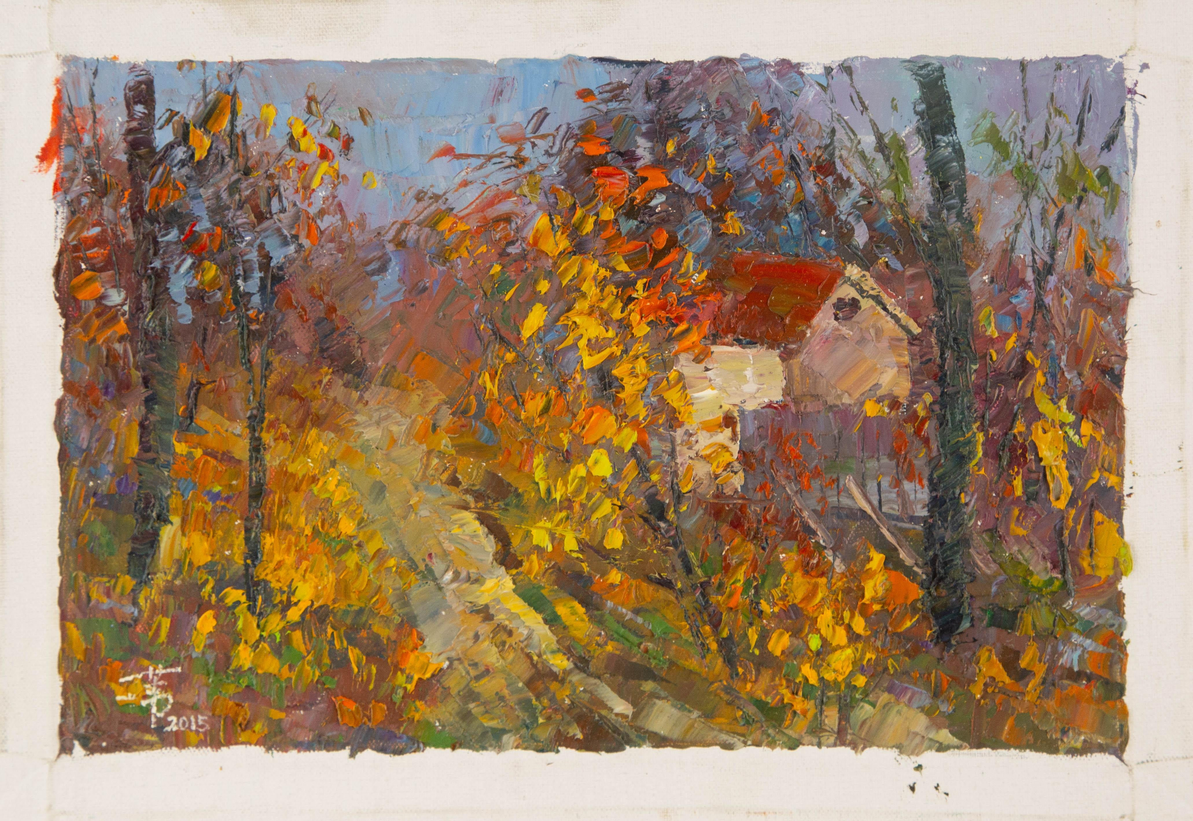 Jiwei Chen Landschaft Original Öl auf Leinwand 