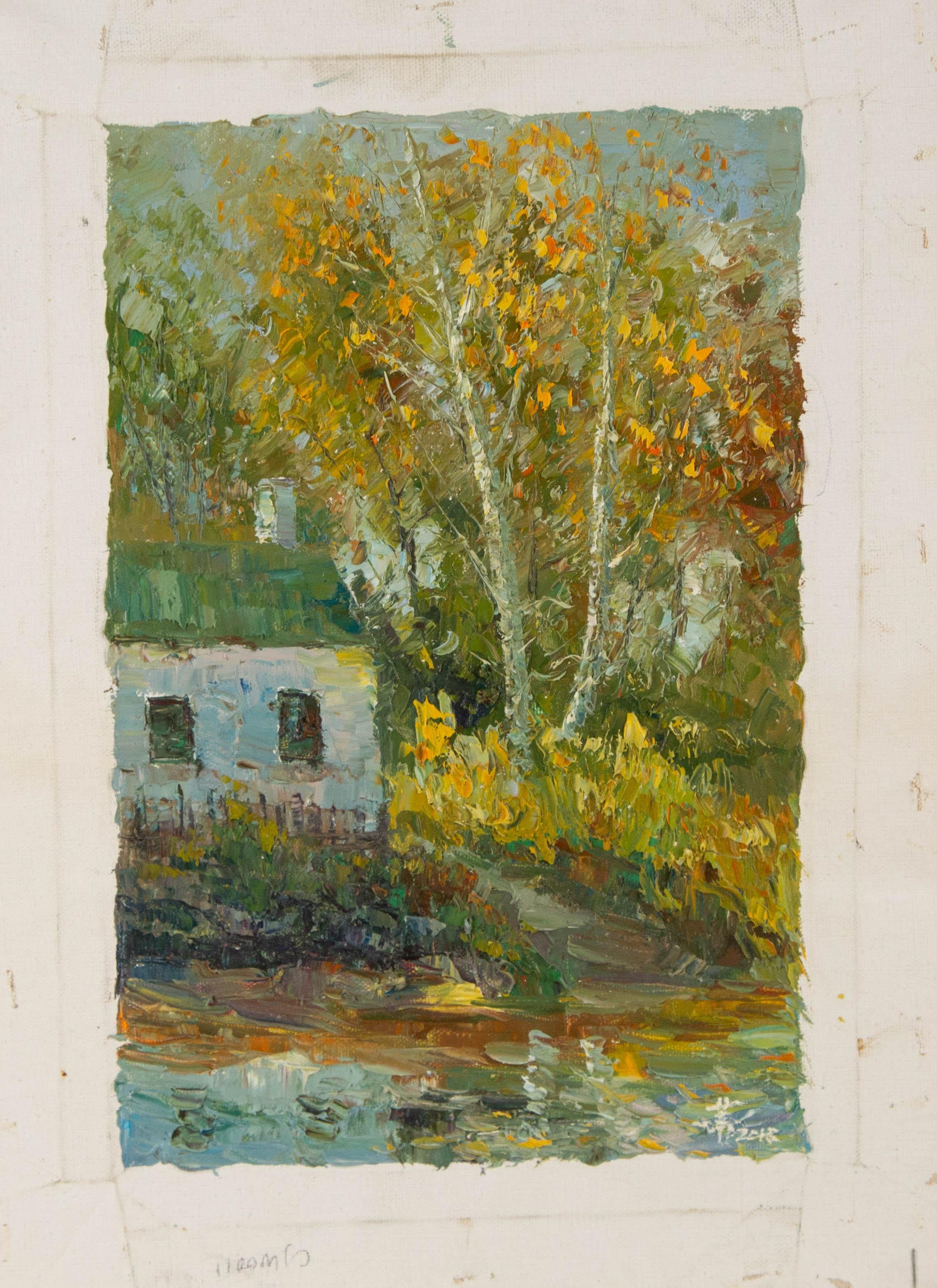 Jiwei Chen Landscape Original Oil On Canvas 