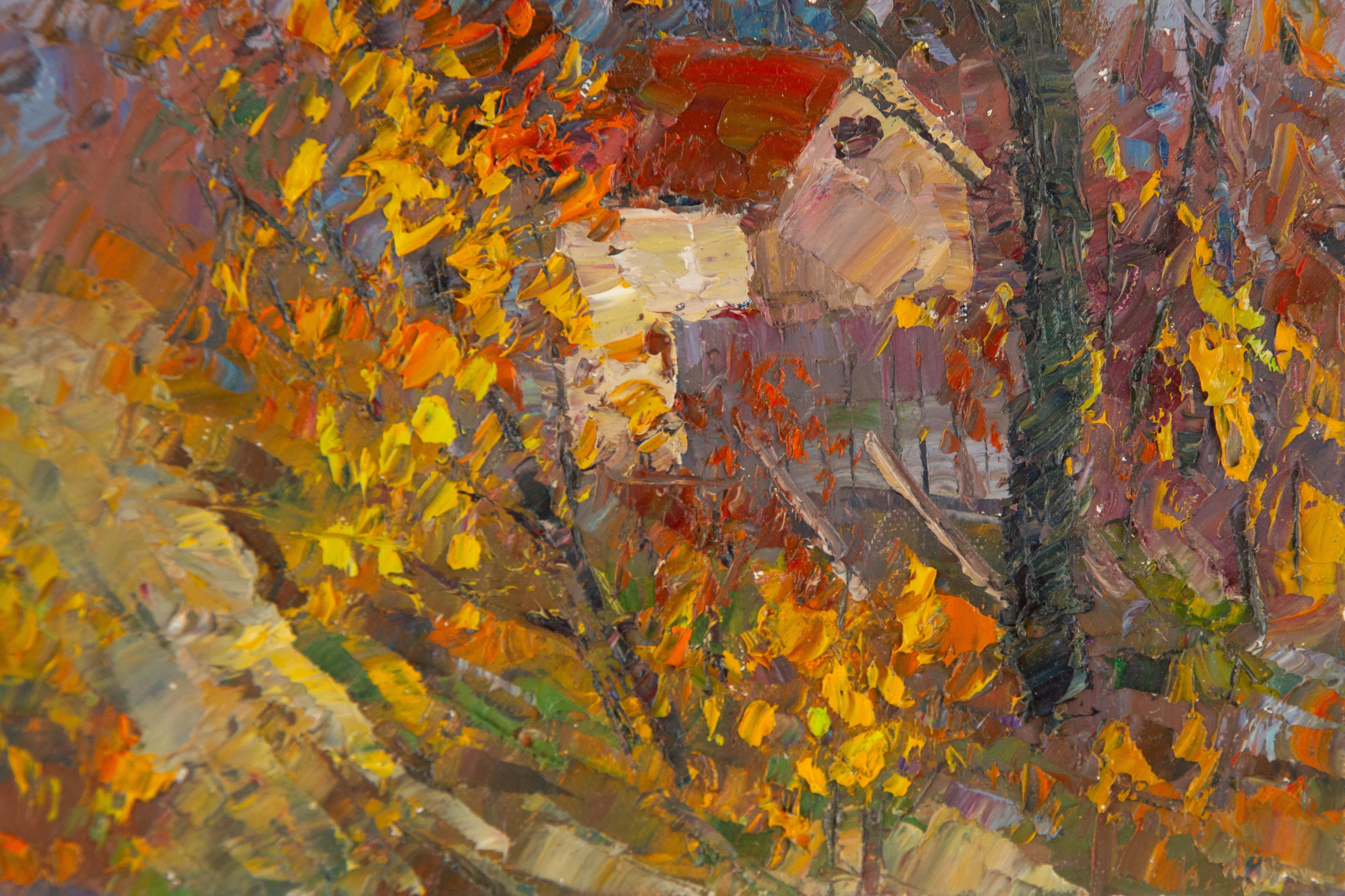 Jiwei Chen Landschaft Original Öl auf Leinwand 