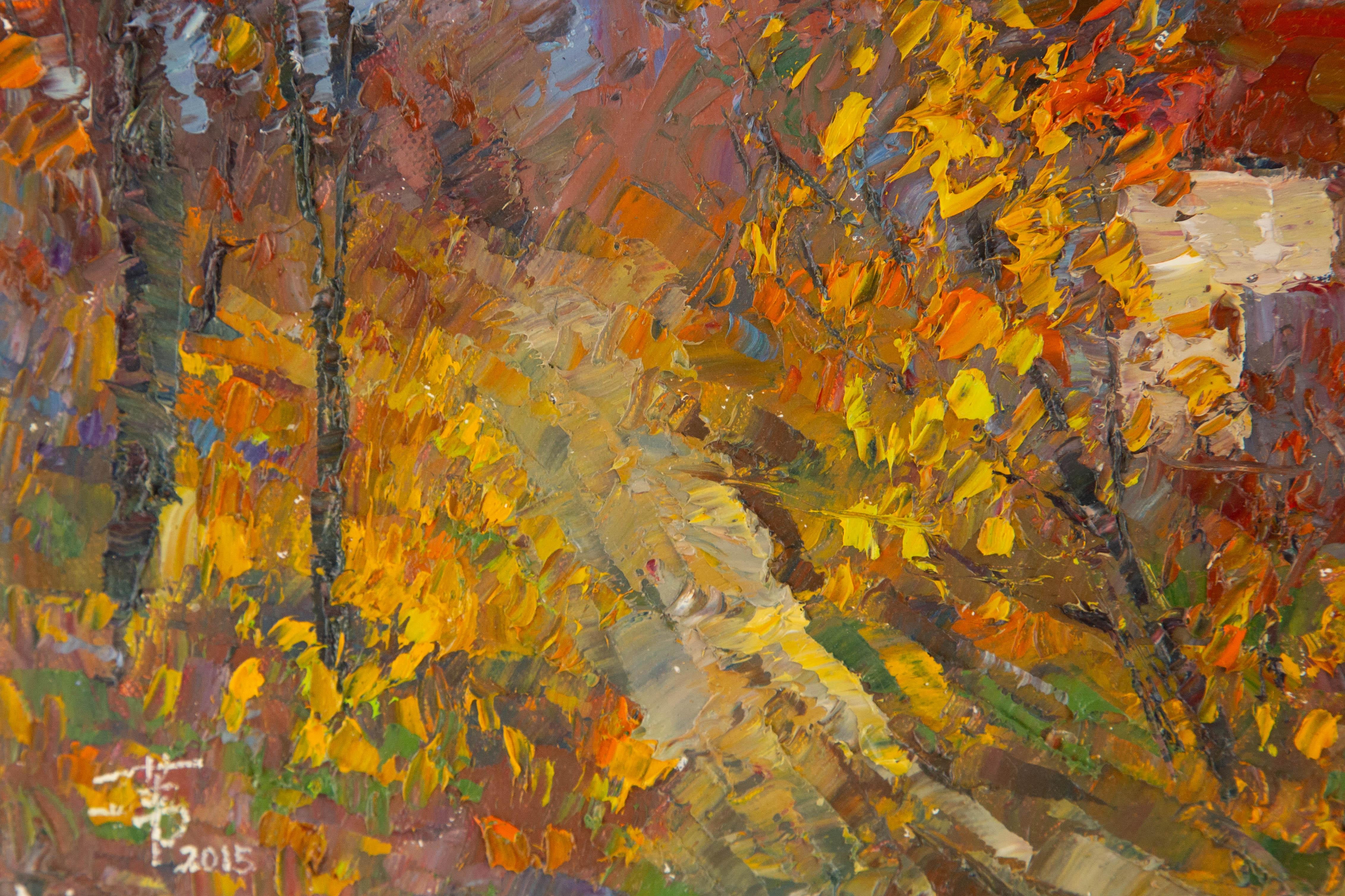 Jiwei Chen Landschaft Original Öl auf Leinwand 