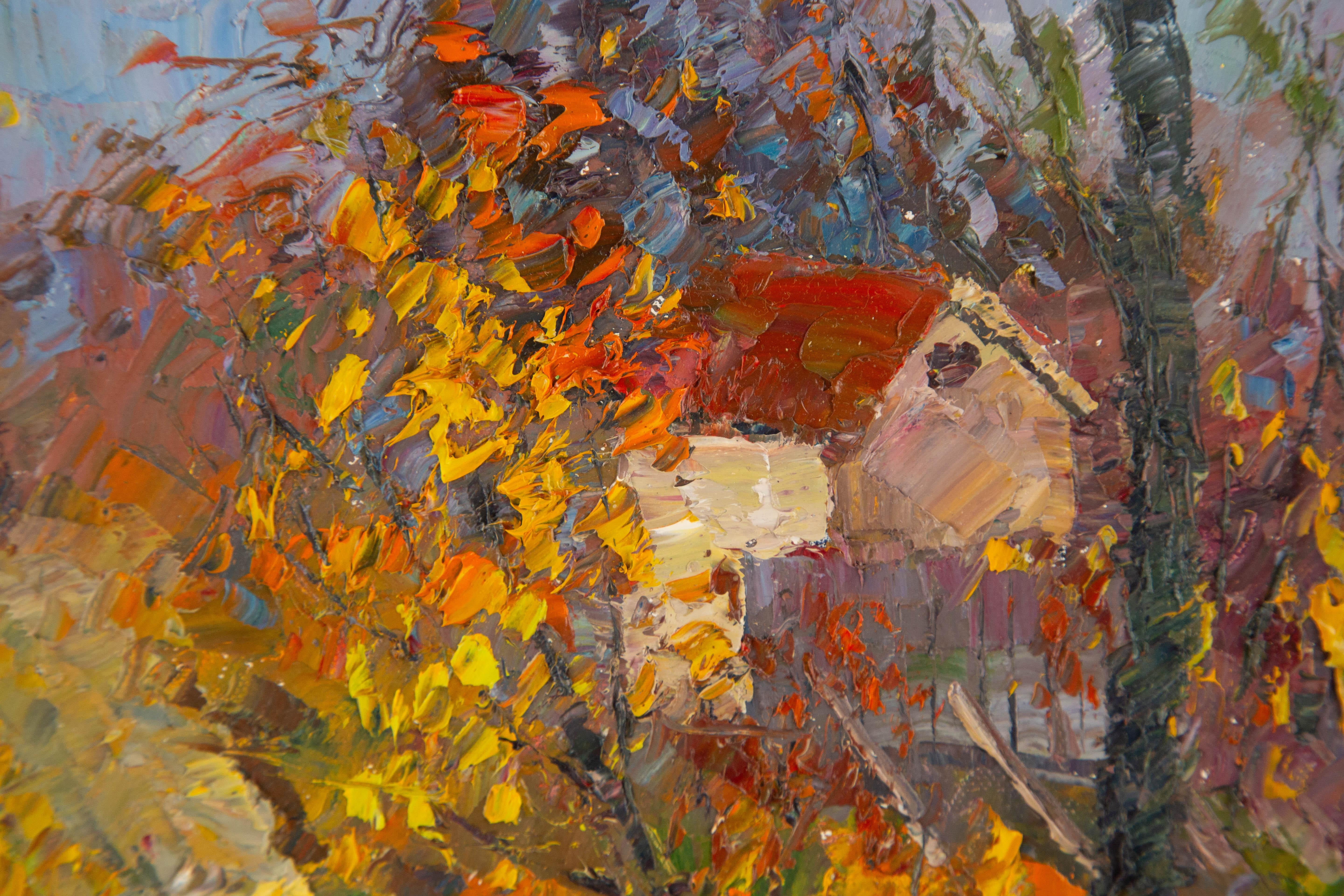Jiwei Chen Landschaft Original Öl auf Leinwand 