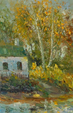 Jiwei Chen Landscape Original Oil On Canvas "Autumn II"