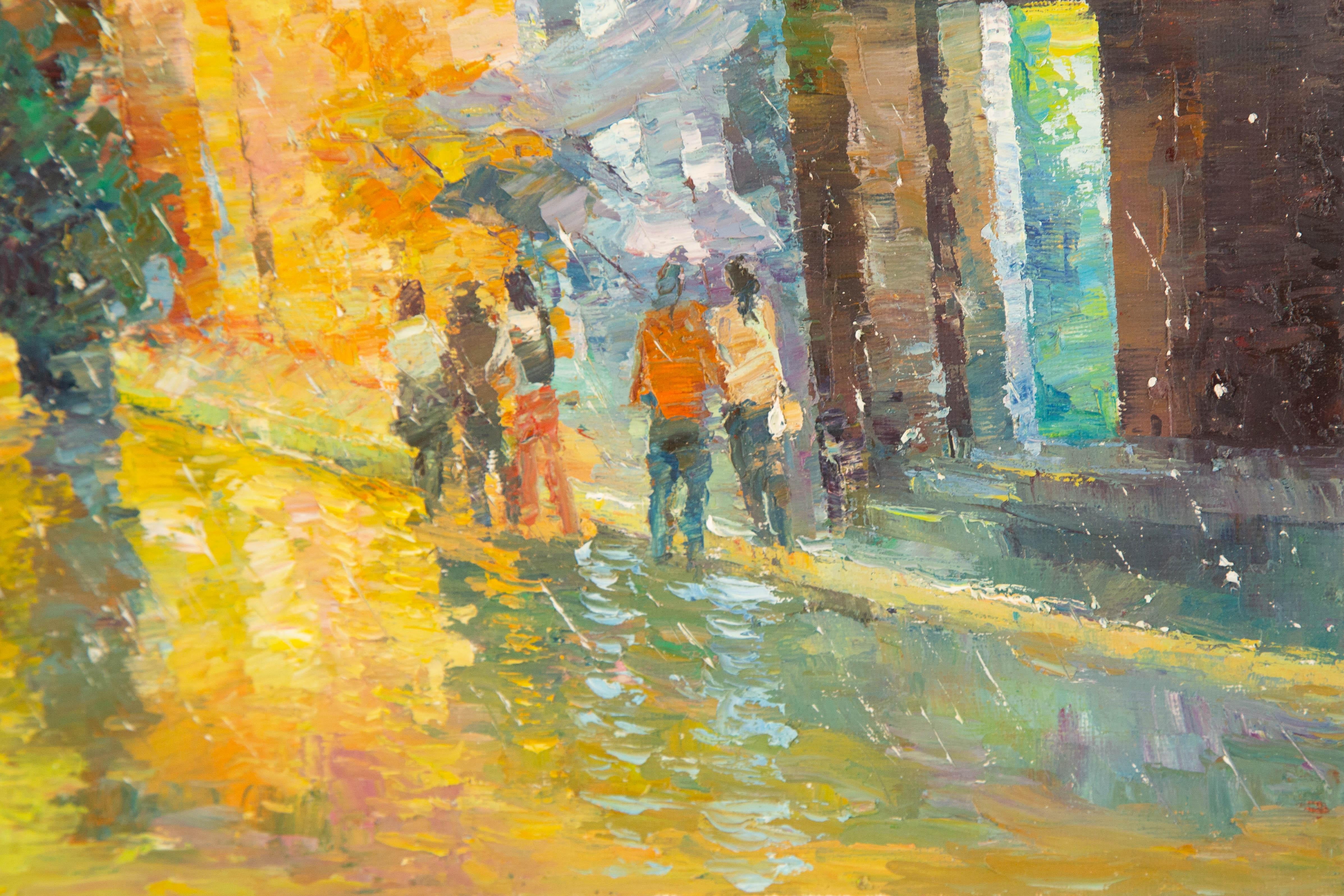 Jiwei Chen Landscape Original Oil On Canvas 