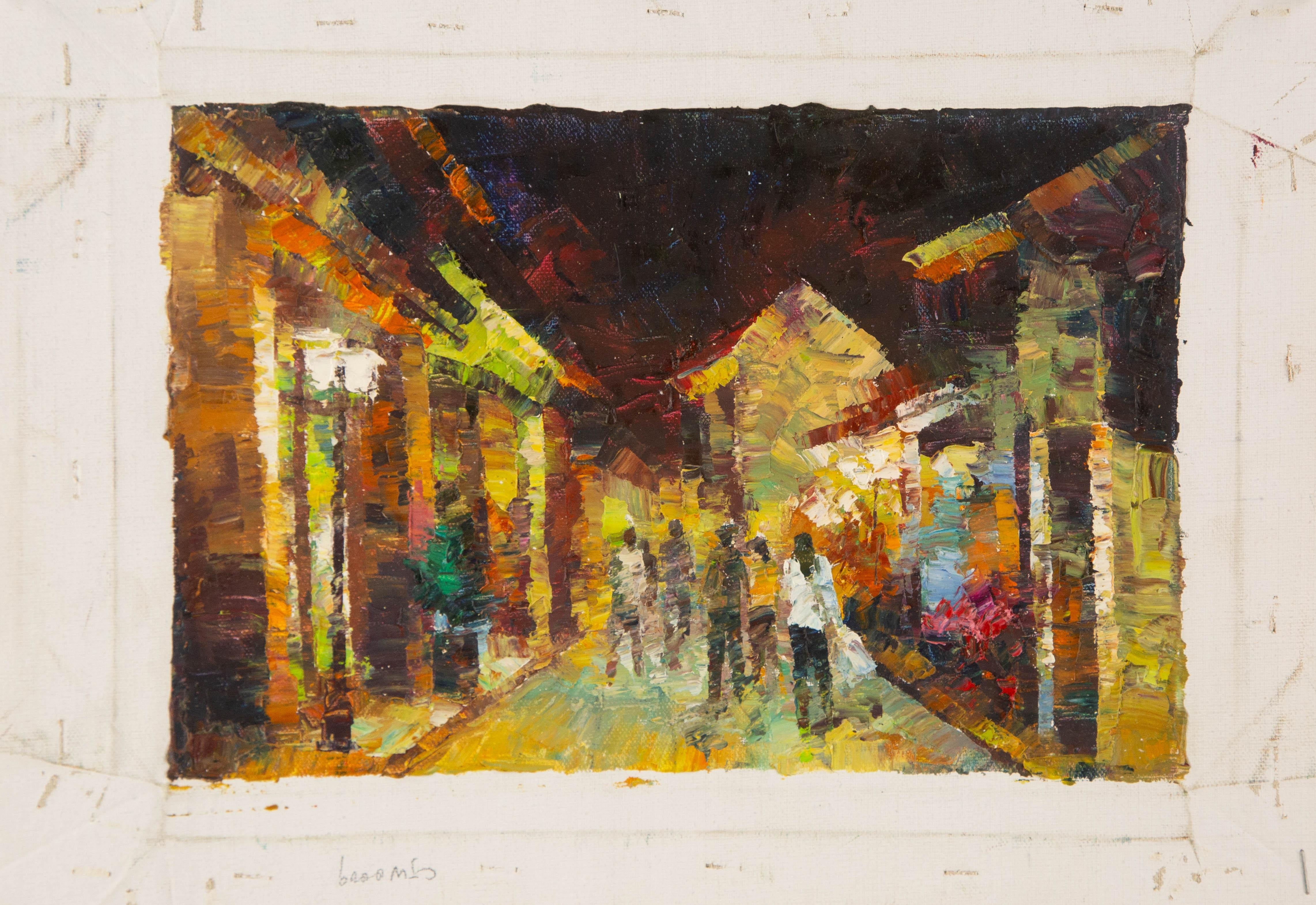 Jiwei Chen Landschaft Original Öl auf Leinwand 