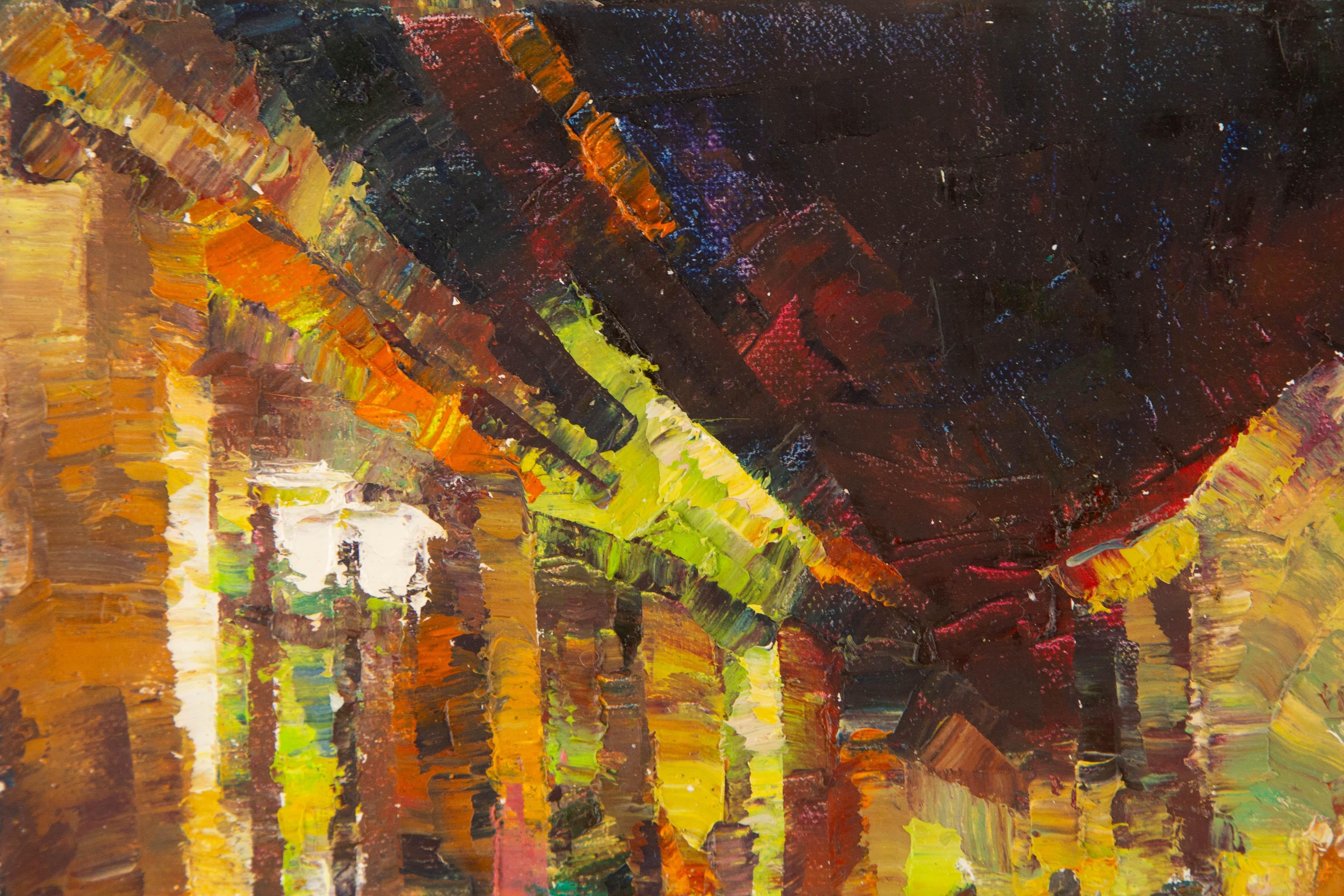 Jiwei Chen Landschaft Original Öl auf Leinwand 
