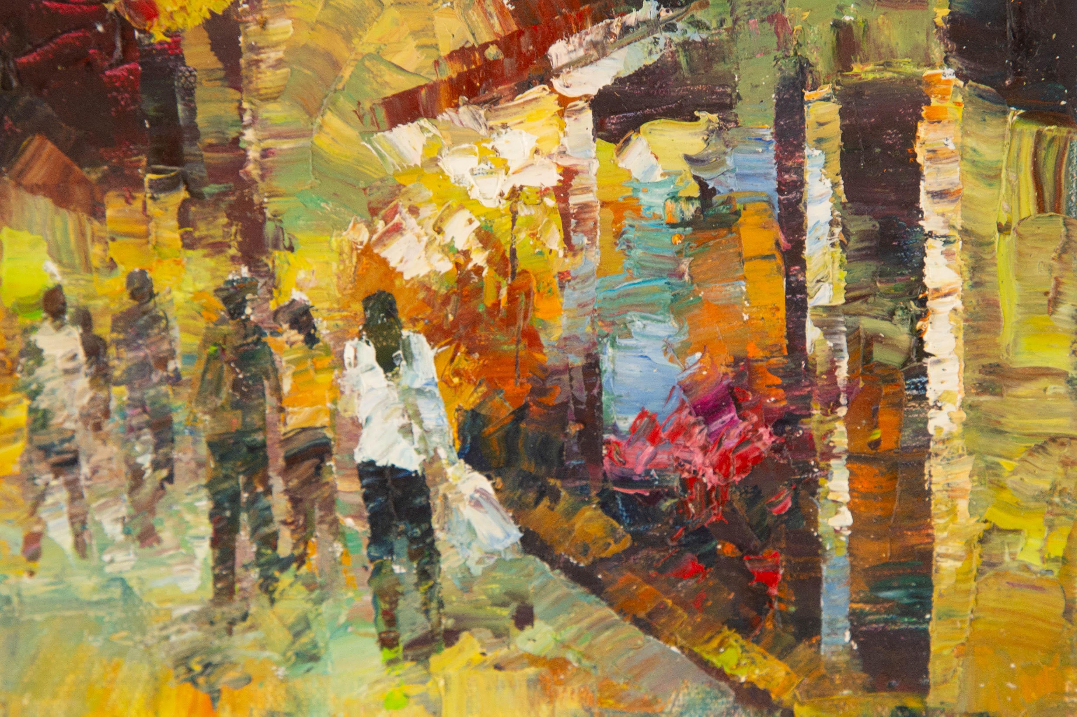 Jiwei Chen Landschaft Original Öl auf Leinwand 