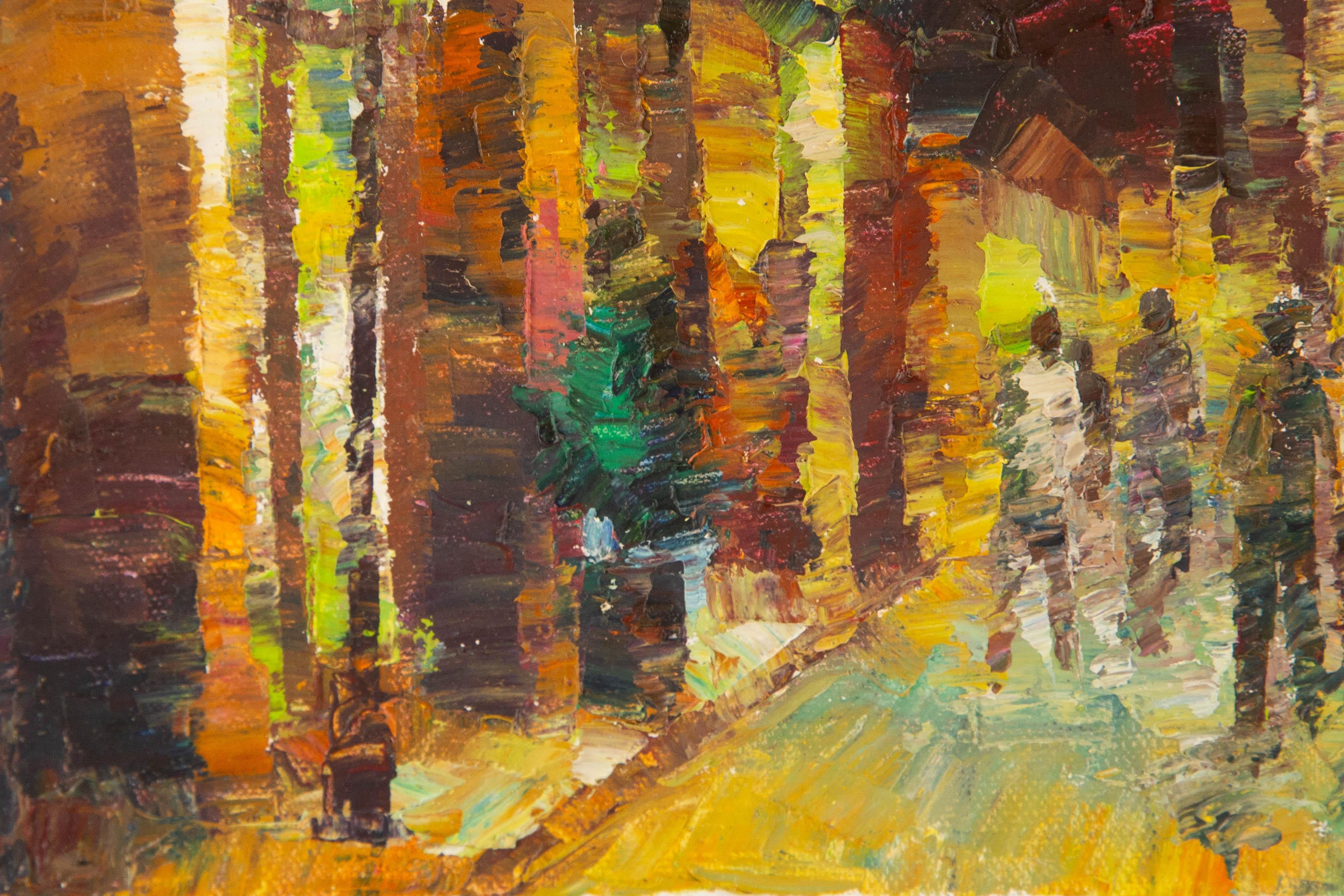 Jiwei Chen Landschaft Original Öl auf Leinwand 