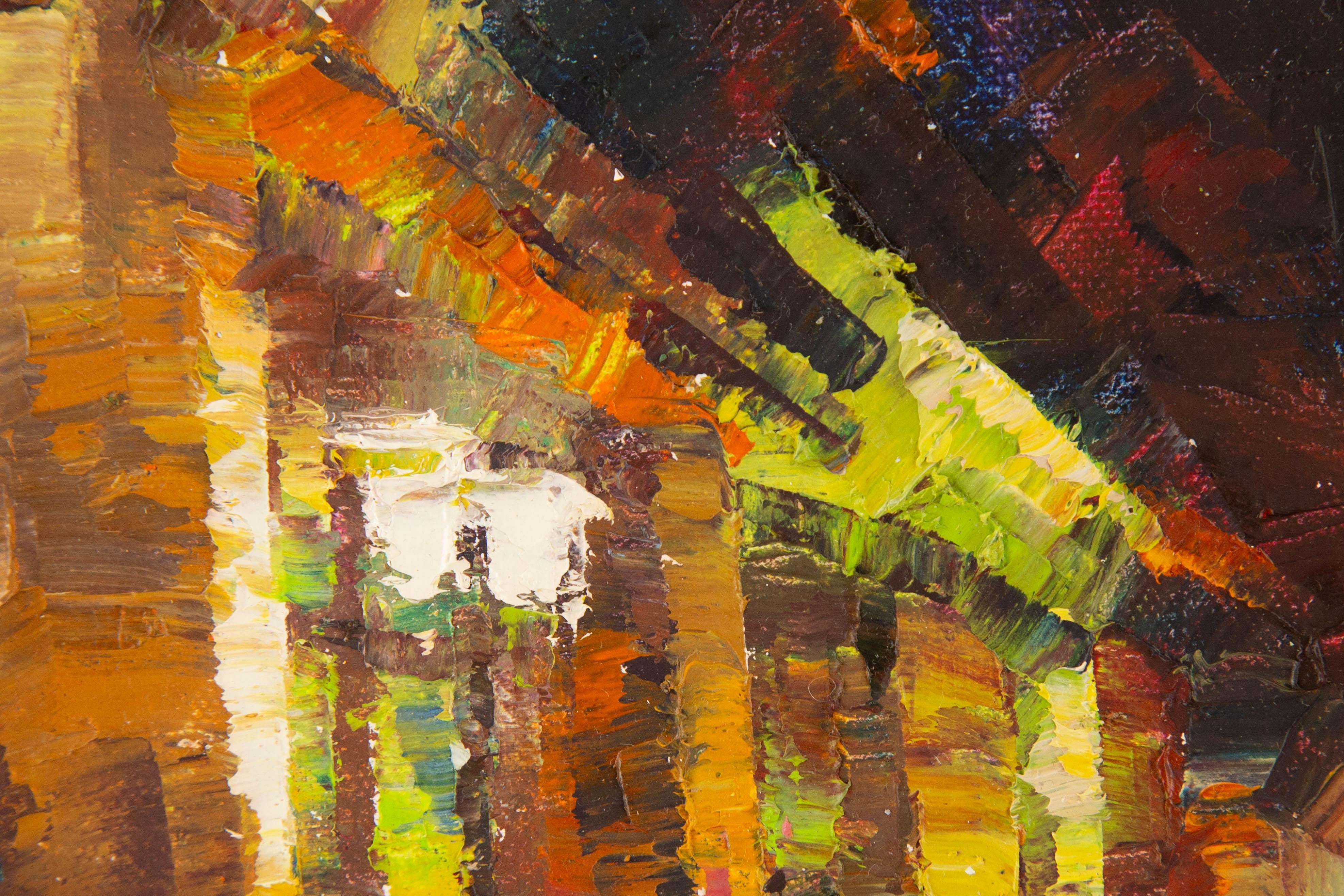 Jiwei Chen Landschaft Original Öl auf Leinwand 