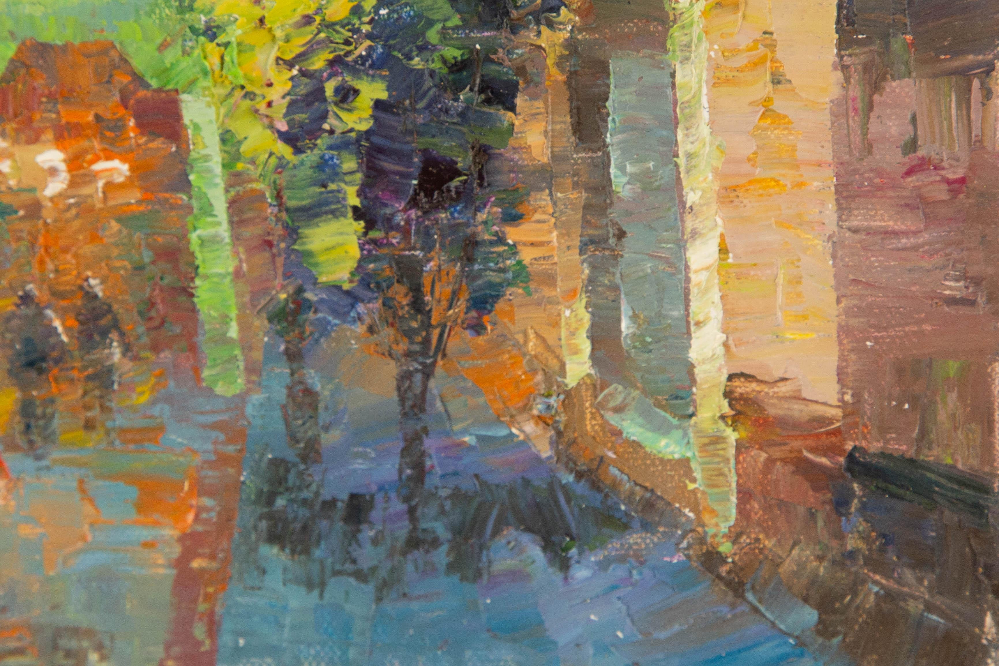 Jiwei Chen Landschaft Original Öl auf Leinwand 
