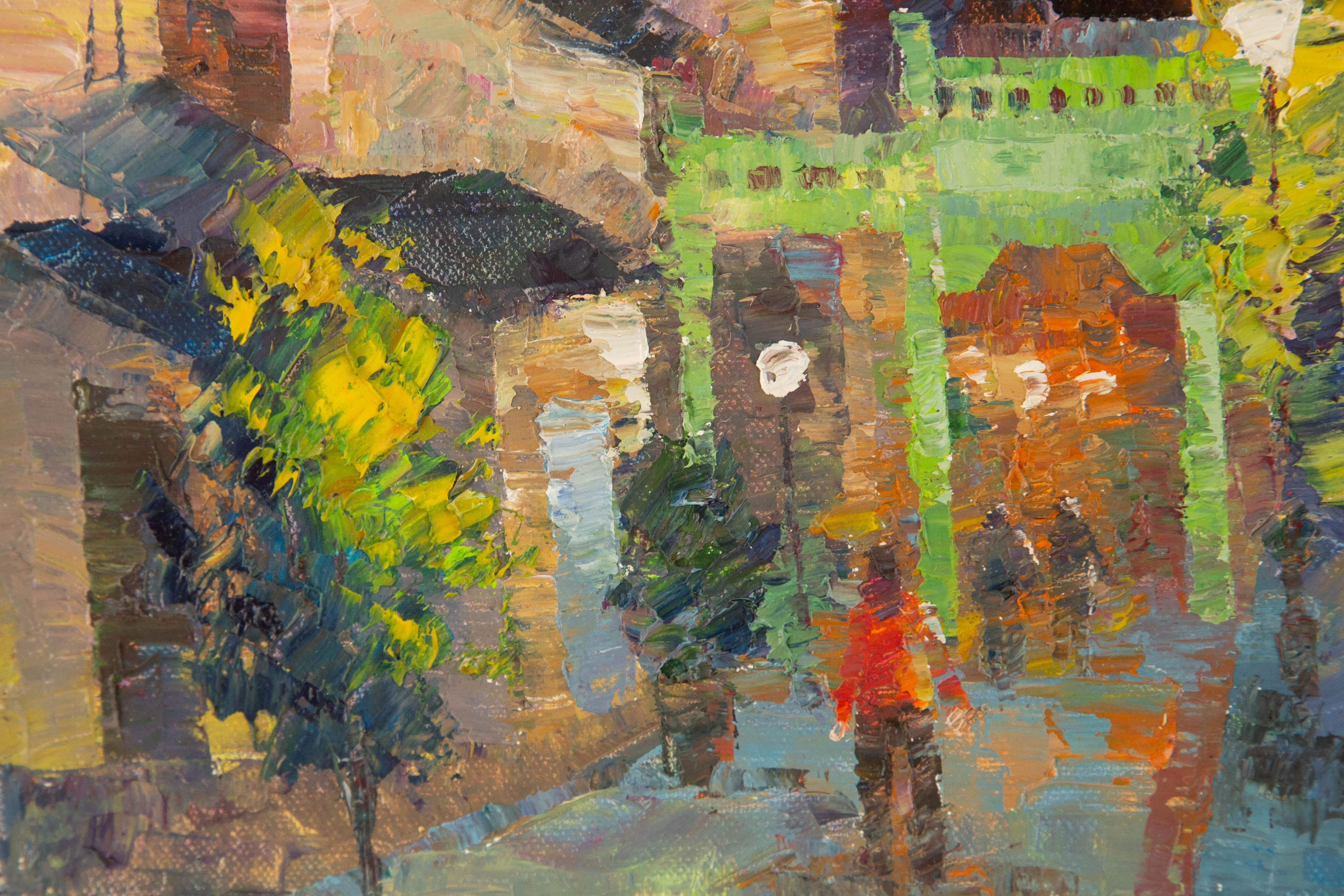 Jiwei Chen Landschaft Original Öl auf Leinwand 
