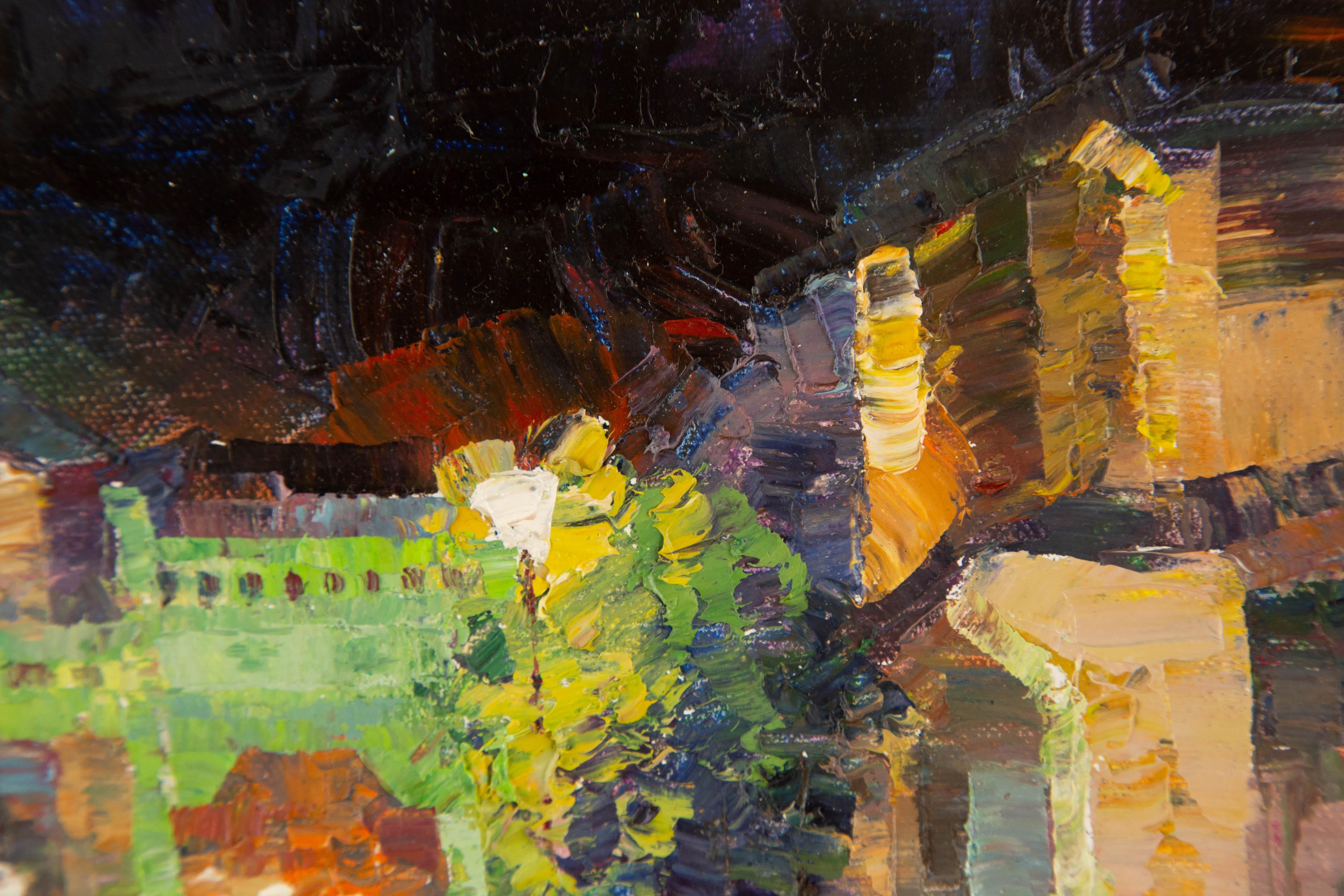 Jiwei Chen Landschaft Original Öl auf Leinwand 