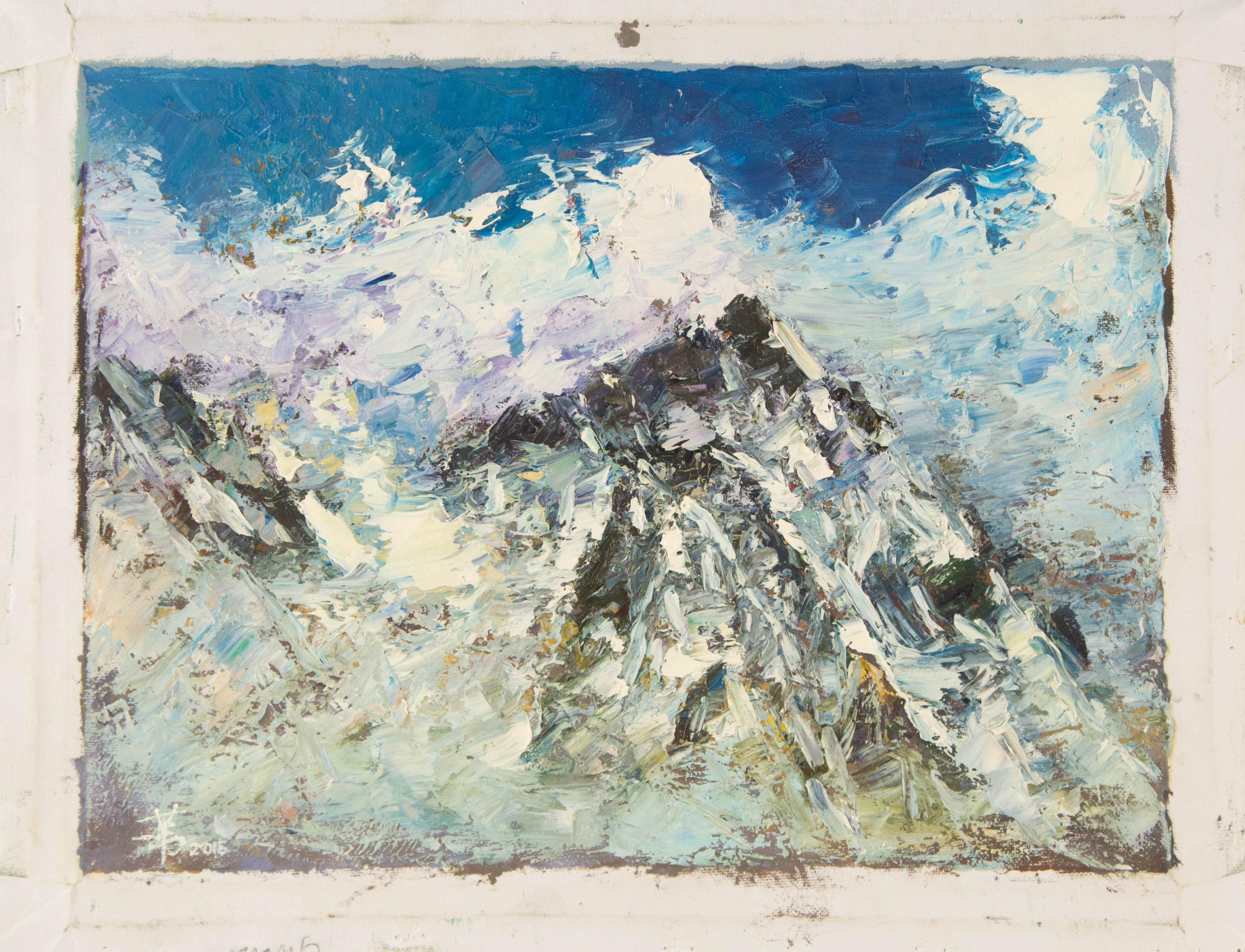 Jiwei Chen Landschaft Original Öl auf Leinwand 
