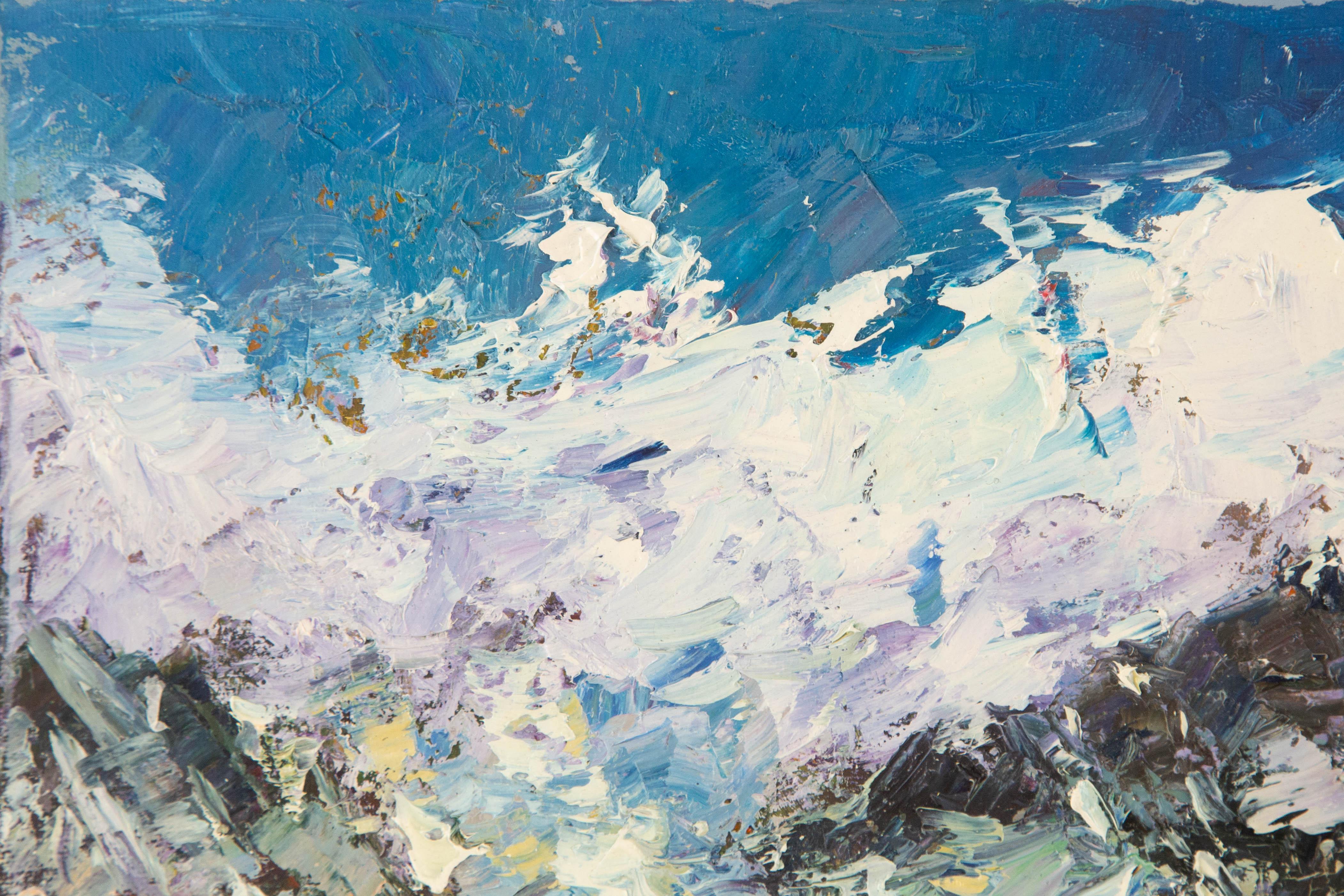 Jiwei Chen Landschaft Original Öl auf Leinwand 