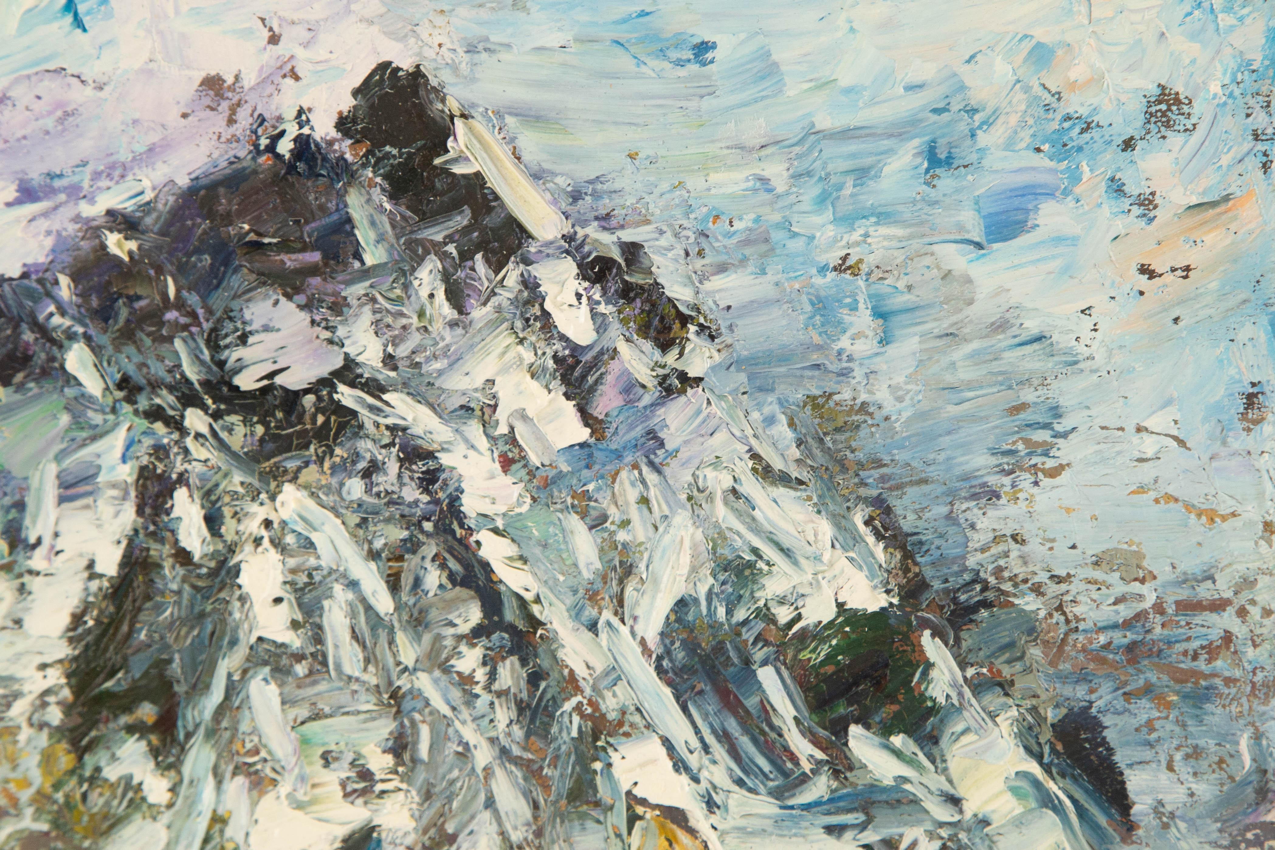 Jiwei Chen Landschaft Original Öl auf Leinwand 