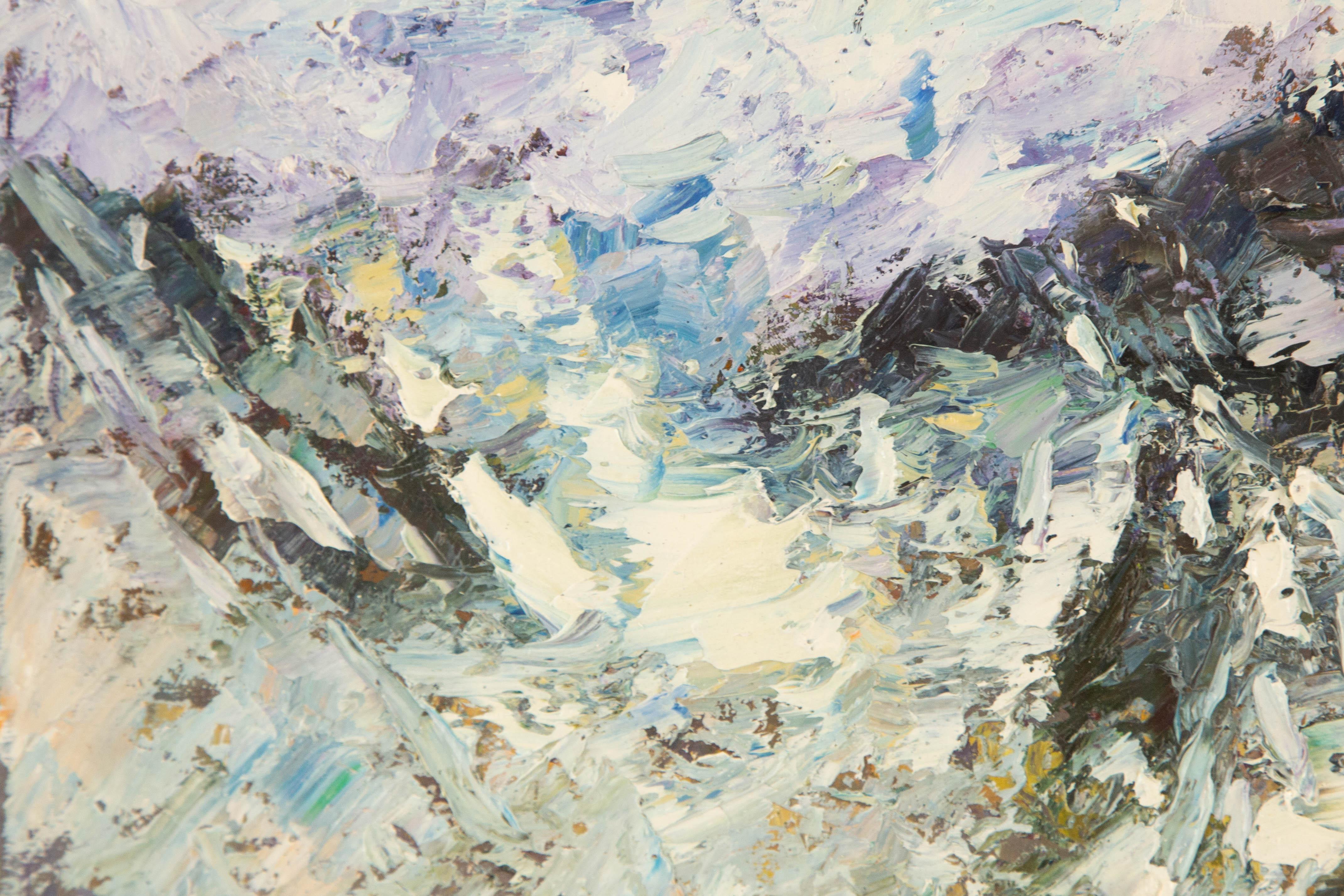 Jiwei Chen Landschaft Original Öl auf Leinwand 