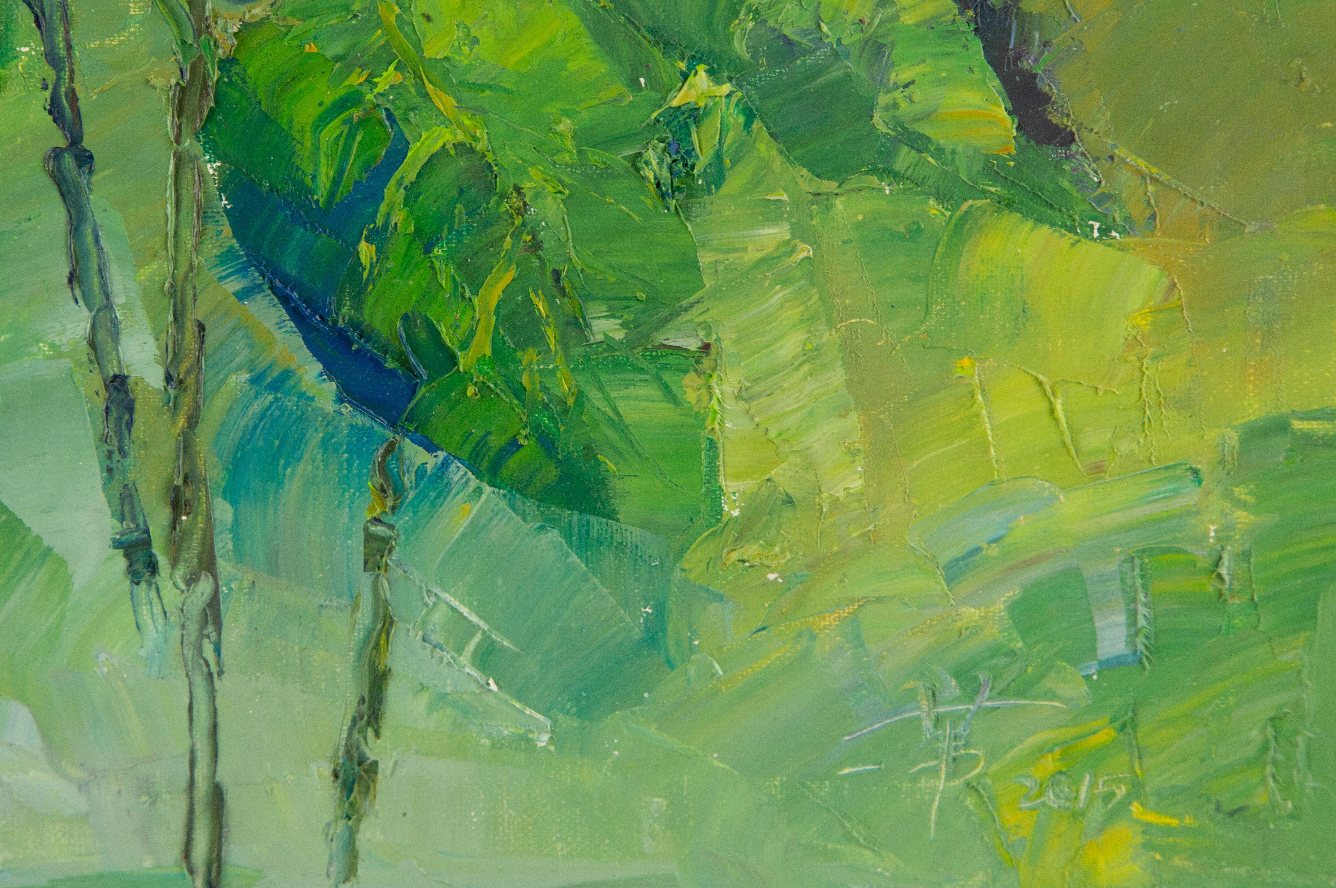 Jiwei Chen Stillleben Original Ölgemälde auf Leinwand „Sonnenblumen“ im Angebot 2
