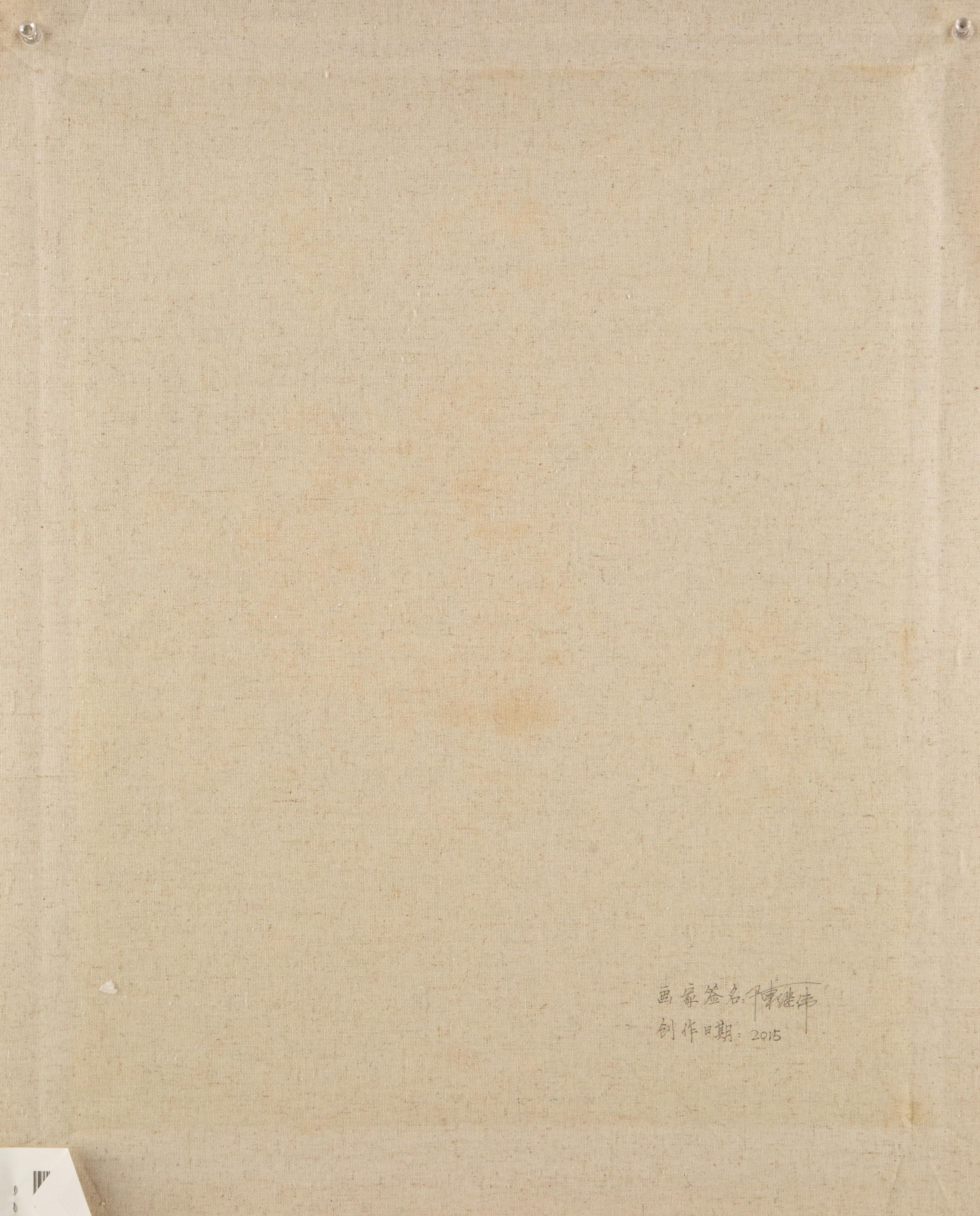 Jiwei Chen Stillleben Original Ölgemälde auf Leinwand „Sonnenblumen“ im Angebot 3