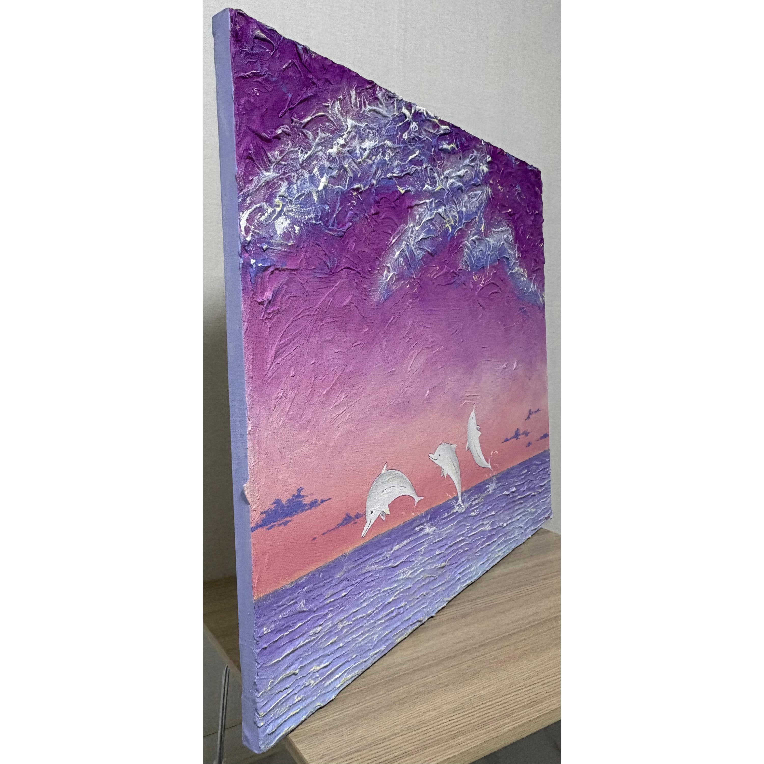 Arte coreano contemporáneo de Jiwoo Oh - Historia de Delfines 1 en venta 1
