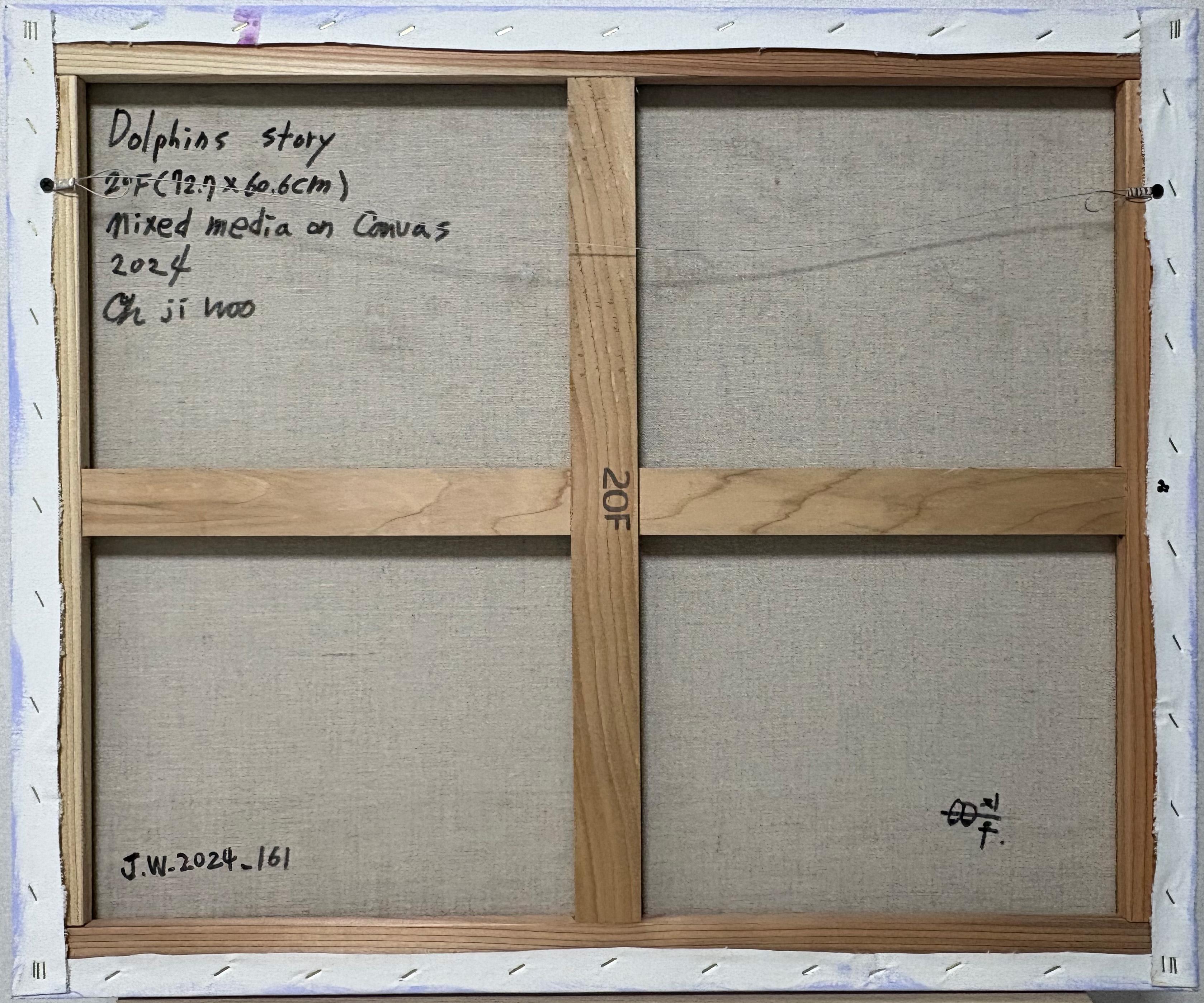 Arte coreano contemporáneo de Jiwoo Oh - Historia de Delfines 1 en venta 3