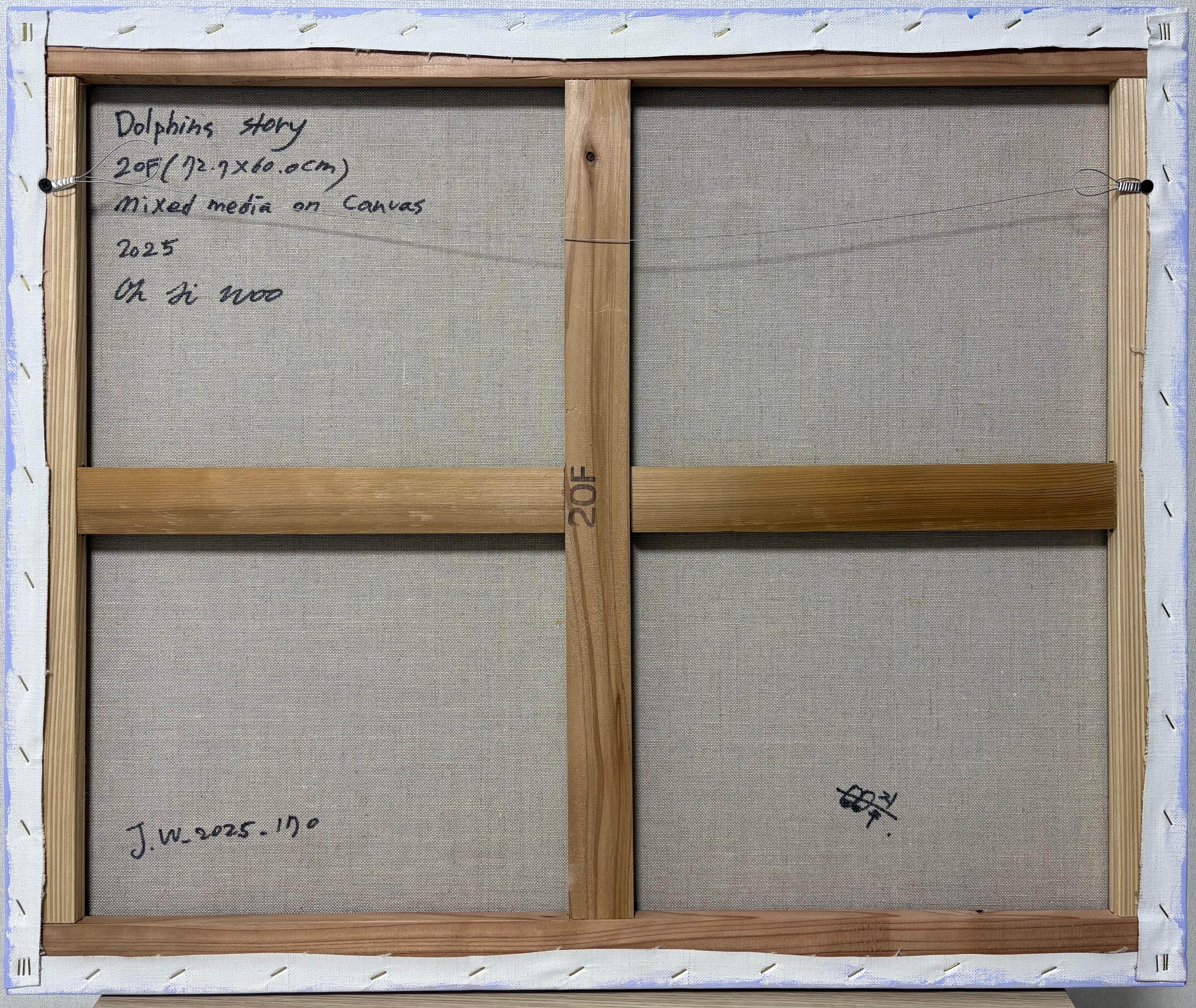 Arte contemporanea coreana di Jiwoo Oh - Storia dei delfini 2 in vendita 3