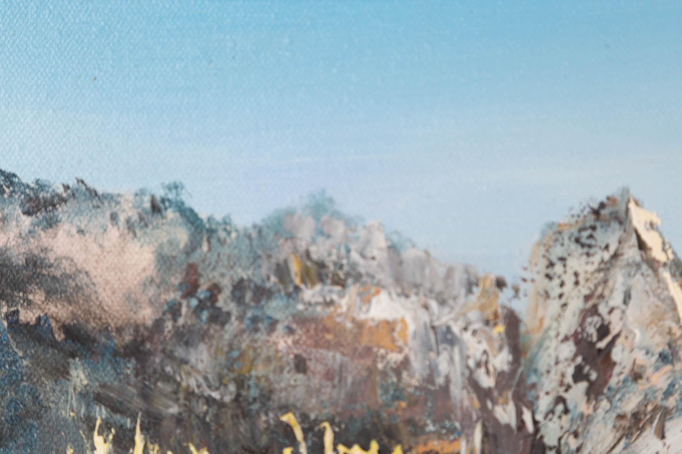 JiXiang Wang Impressionistisches Original Ölgemälde auf Leinwand „Village Entrance“ von JiXiang Wang im Angebot 2