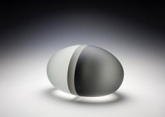 "Black and White Diatom Segmentation", Contemporary, Cast, Glass, Sculpture