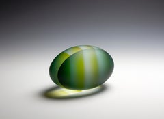"Foreigner, Oval Segmentation", Contemporary, Glass, Sculpture, Carved, Laminate
