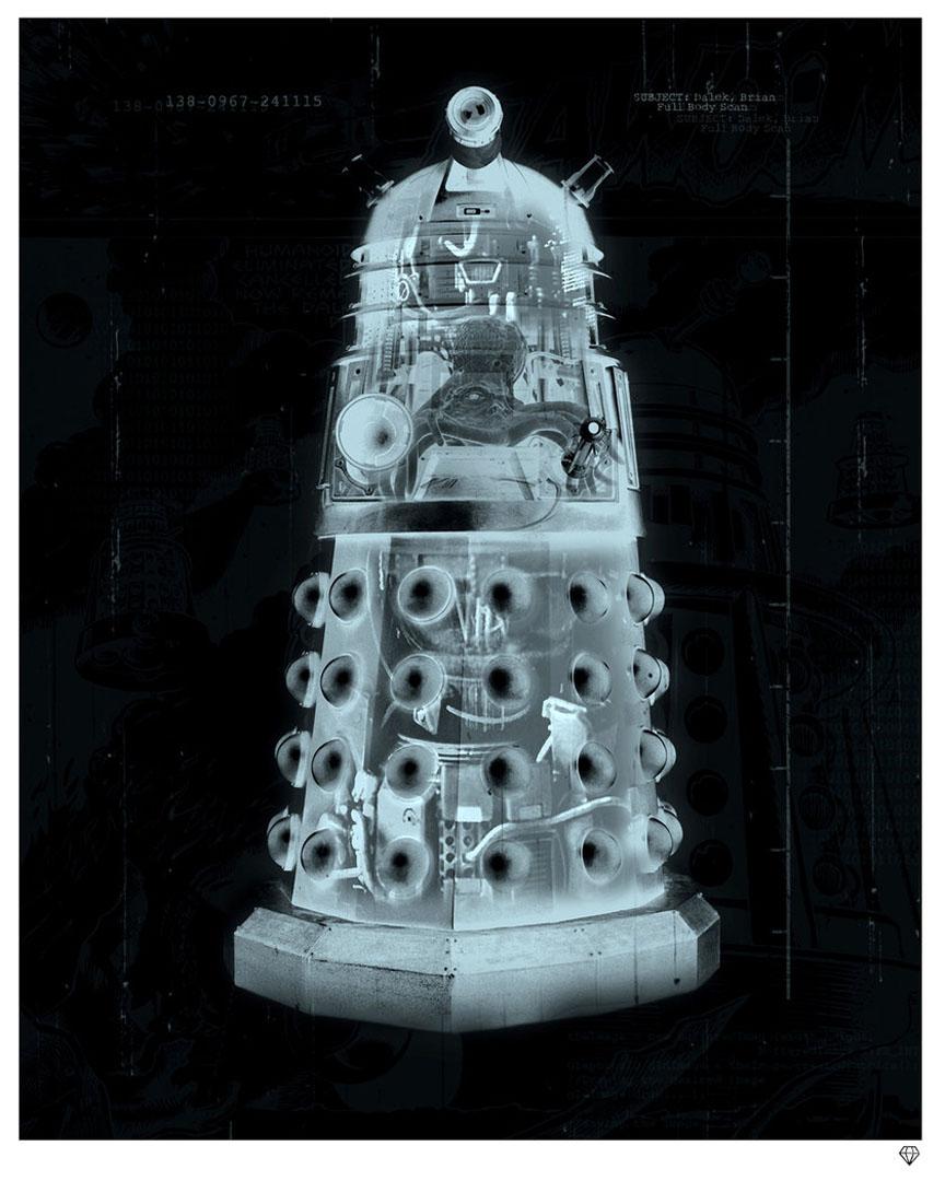 Exterminate, Dalek X-Ray - Limited Edition Digital Print - Mixed Media Art by JJ Adams