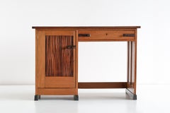 J.J. Buskes Art Deco Desk in Oak and Macassar Ebony, Netherlands, 1925
