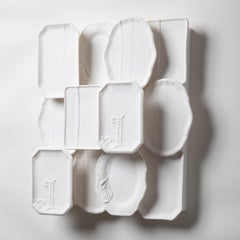 Contemporary wall art installation- Porcelain. "J+J"