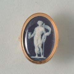 J.J. De Gault Bacchus Gouache Trompe L'oeil Ring