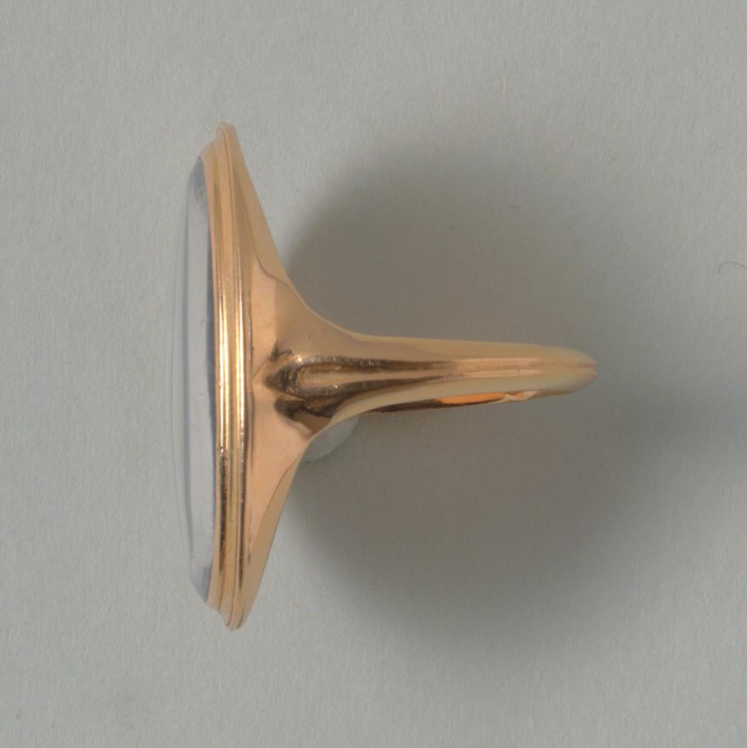 J.J. De Gault Bacchus Gouache Trompe L'oeil Ring In Excellent Condition For Sale In Amsterdam, NL