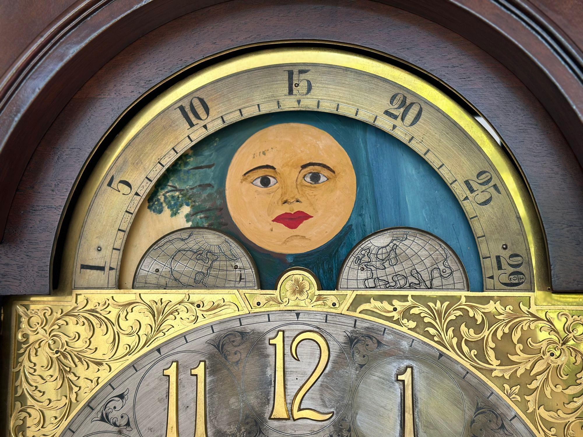 J.J. Horloge de grand-père en acajou Elliot pour Tiffany & Co. (vers 1915) en vente 1