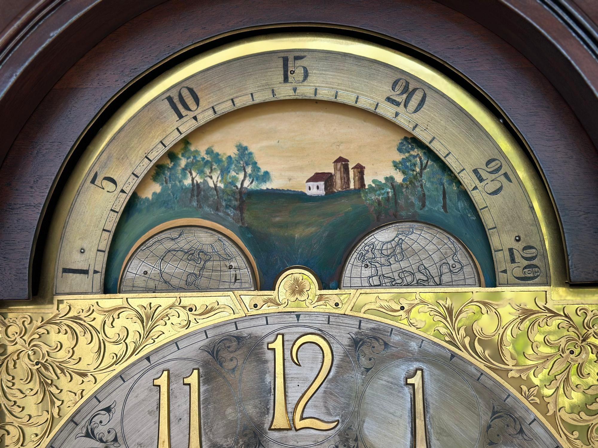J.J. Horloge de grand-père en acajou Elliot pour Tiffany & Co. (vers 1915) en vente 2