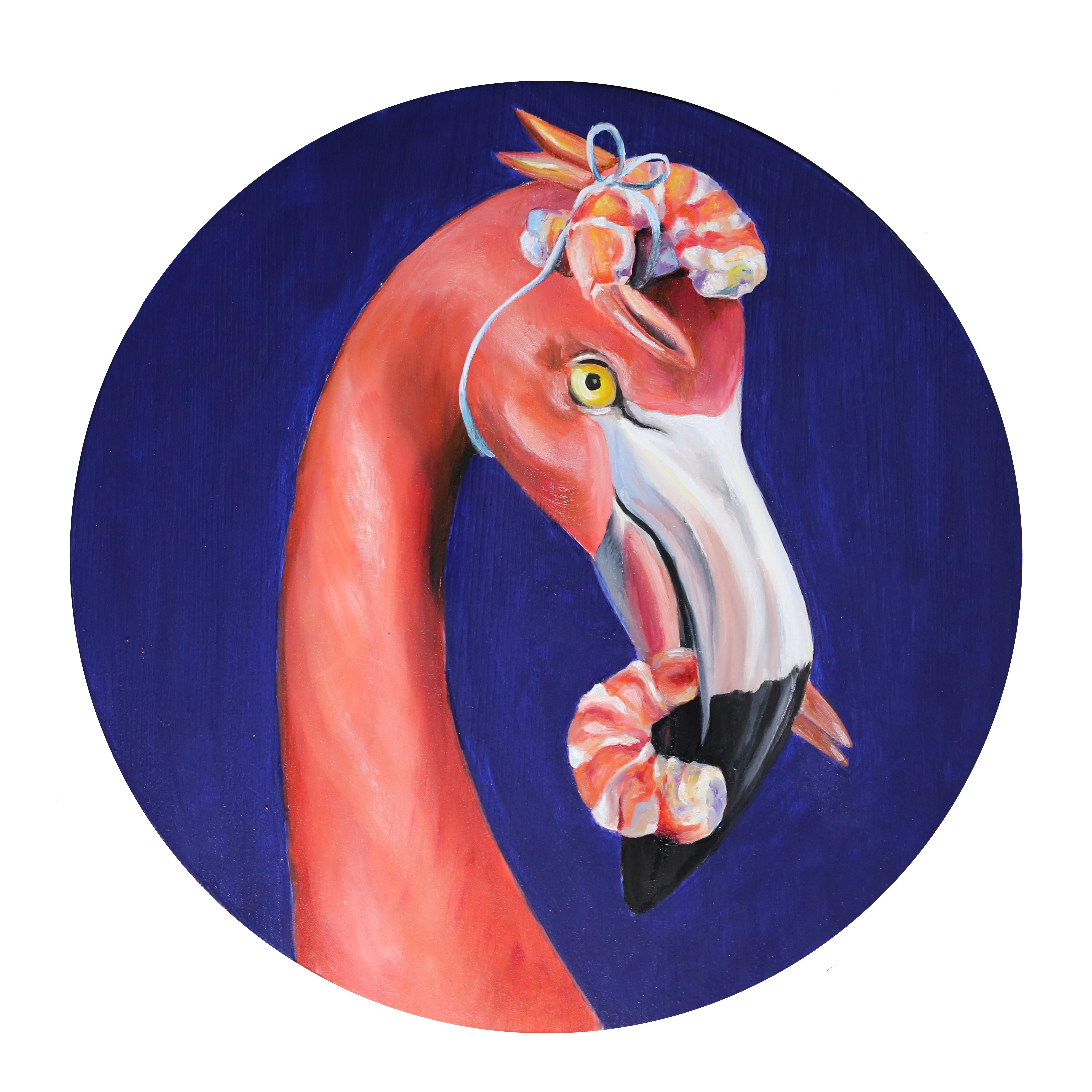 JJ  Galloway Animal Painting - Flamingo's Shrimp Top