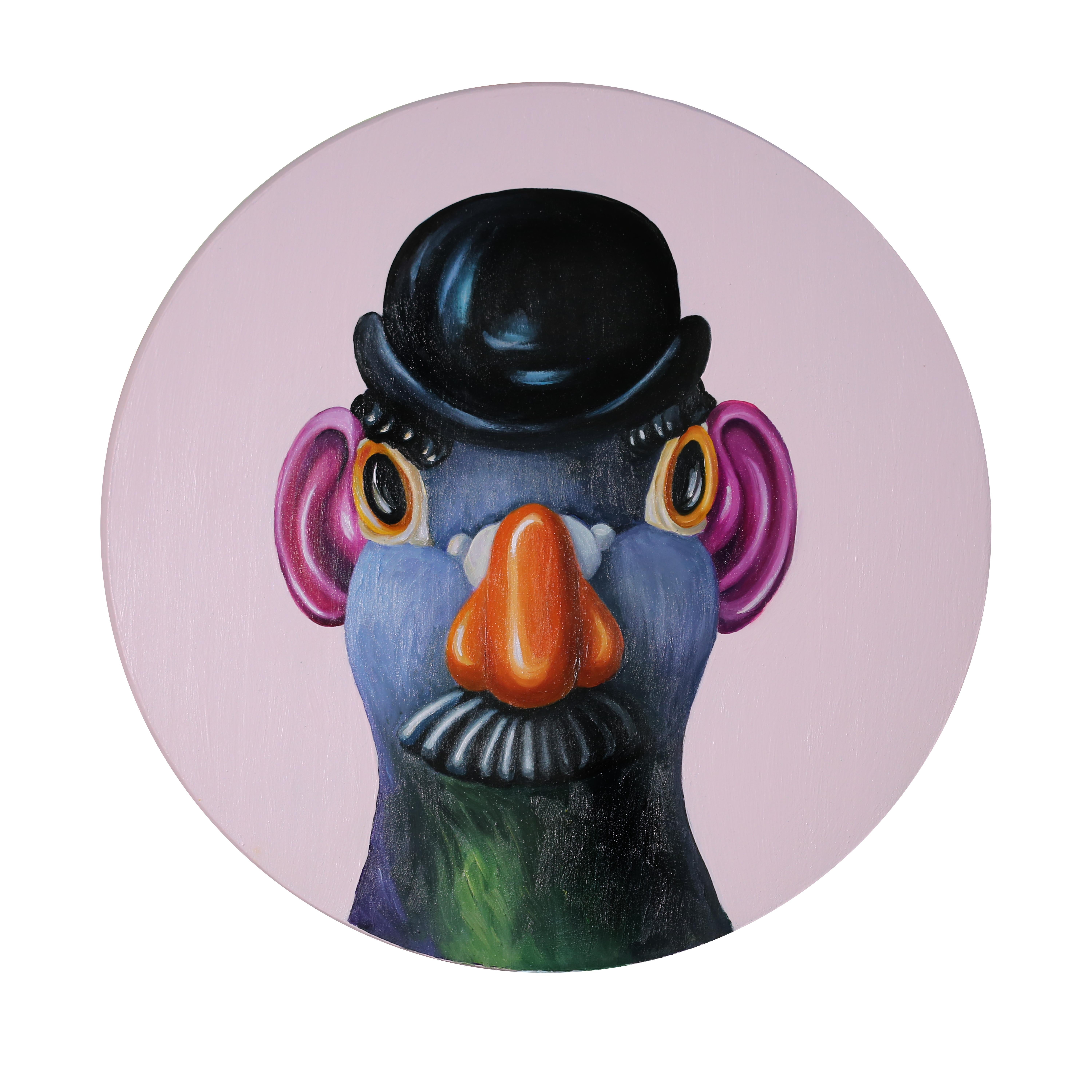 JJ  Galloway Animal Painting - Pigeon Potato Head