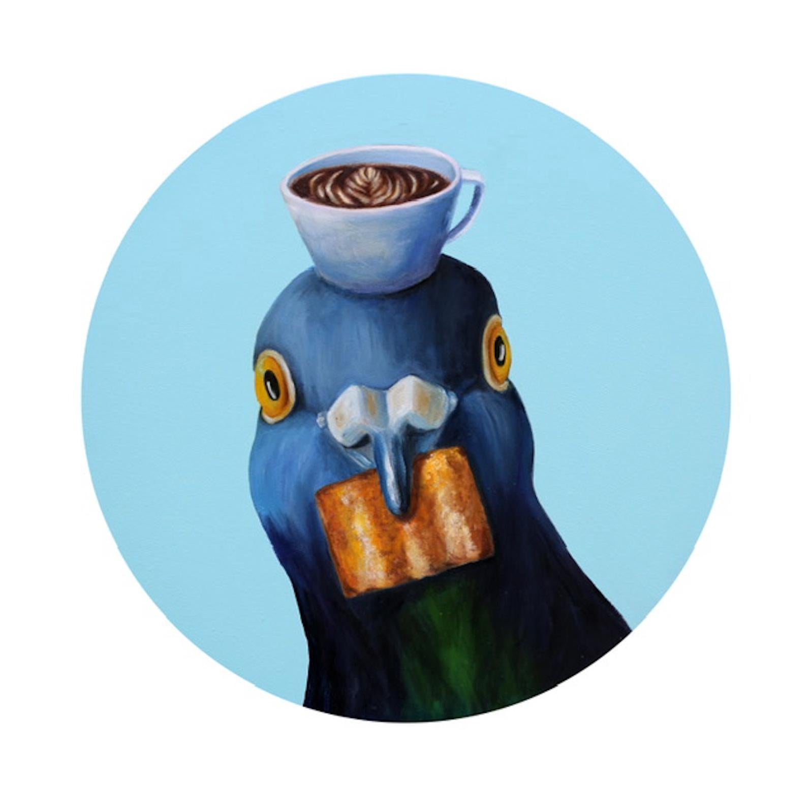 Coffee Hour - Original contemporary artwork - surrealistic animal painting