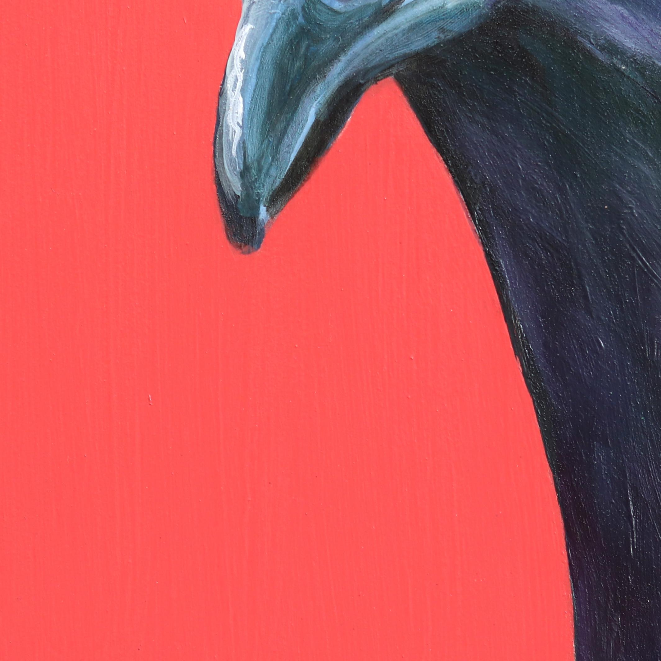 Paloma Linguini - Pintura divertida de animales y comida en venta 2