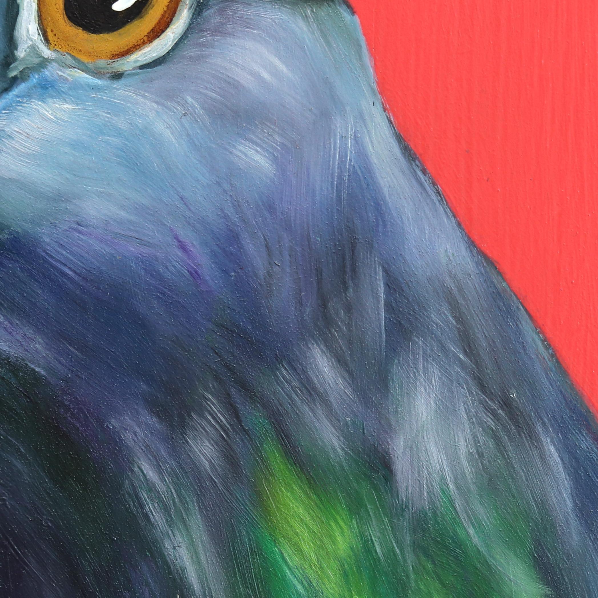 Paloma Linguini - Pintura divertida de animales y comida en venta 3