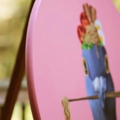 Ramen Piegon Deluxe – Original-Kunstwerk, figurativ-realistisches Pop-Art-Tier