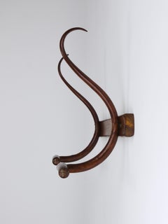 J&J Kohn 1900s Art Nouveau Secessionist Bentwood Wall Coat Rack, Vienna, Austria
