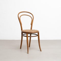 J&J Kohn Bentwood and Rattan Chair, circa 1940