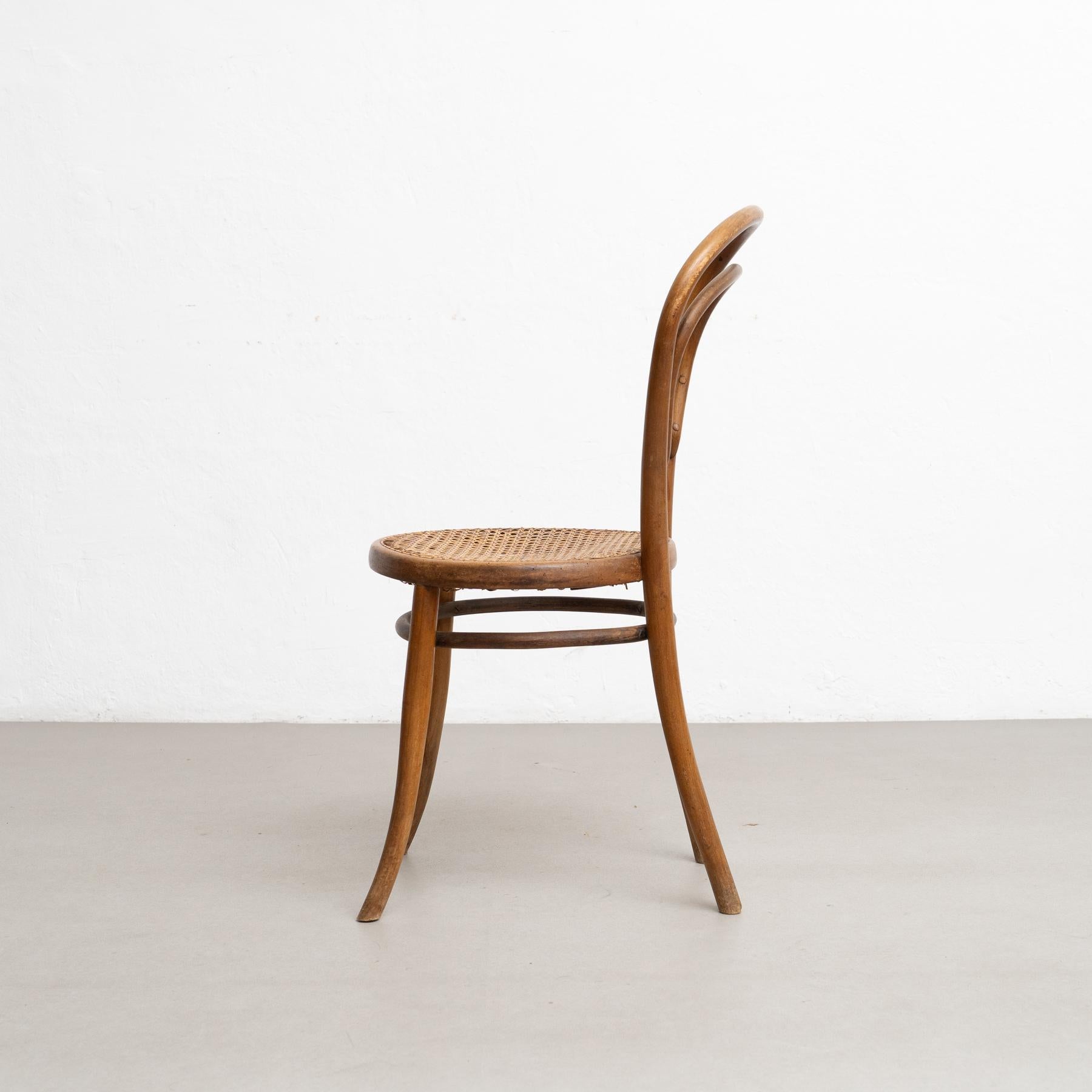 J&J Kohn Bugholz- und Rattanstuhl, um 1940 im Zustand „Relativ gut“ im Angebot in Barcelona, Barcelona